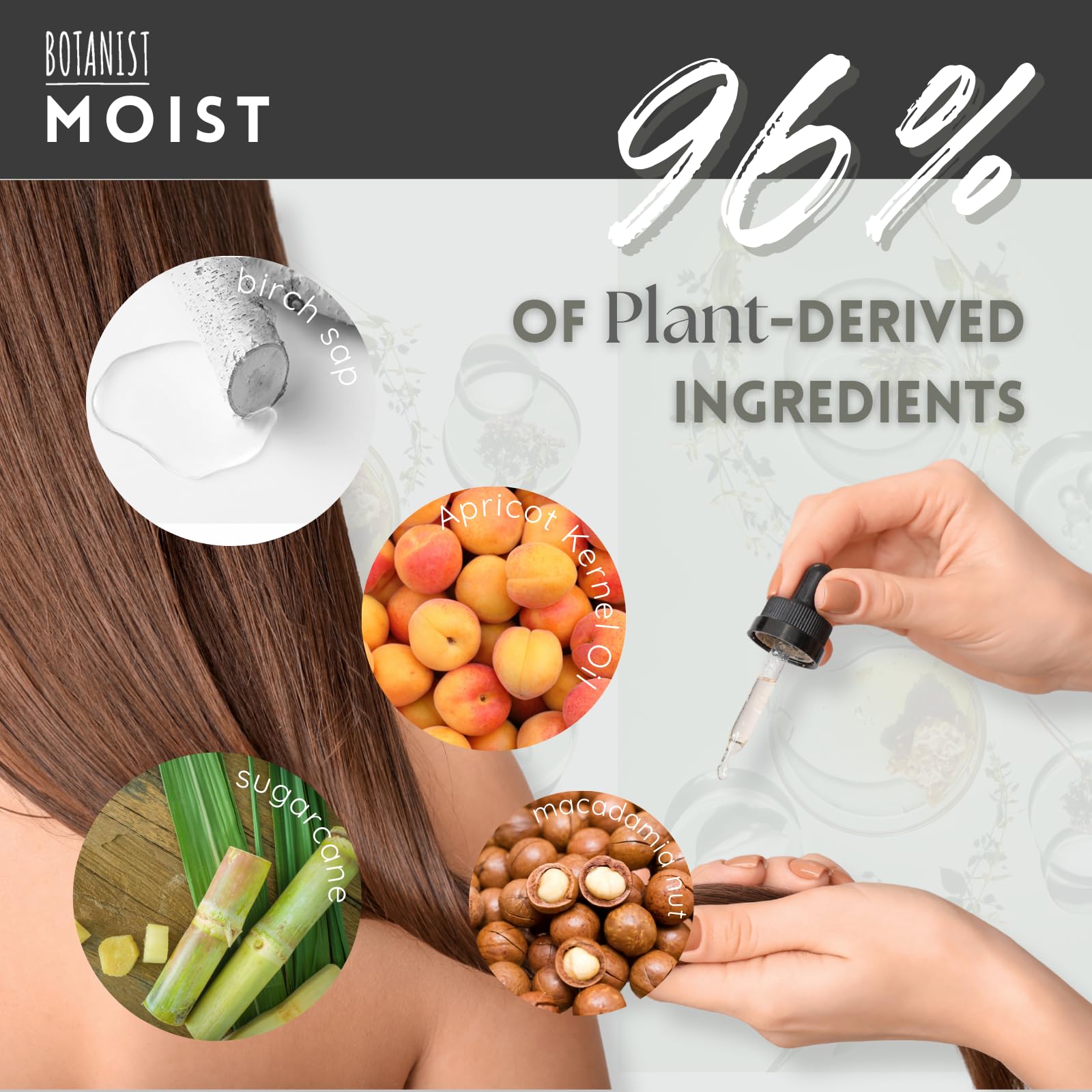 Botanist Organic Shampoo for Dry & Damaged Hair Women & Men, Keratin Shampoo with Natural Collagen, Macadamia Nut Oil& Rice Ceramide from Japan, Sulfate & Silicone Free, Apricot& Jasmine, 15.5 Fl Oz