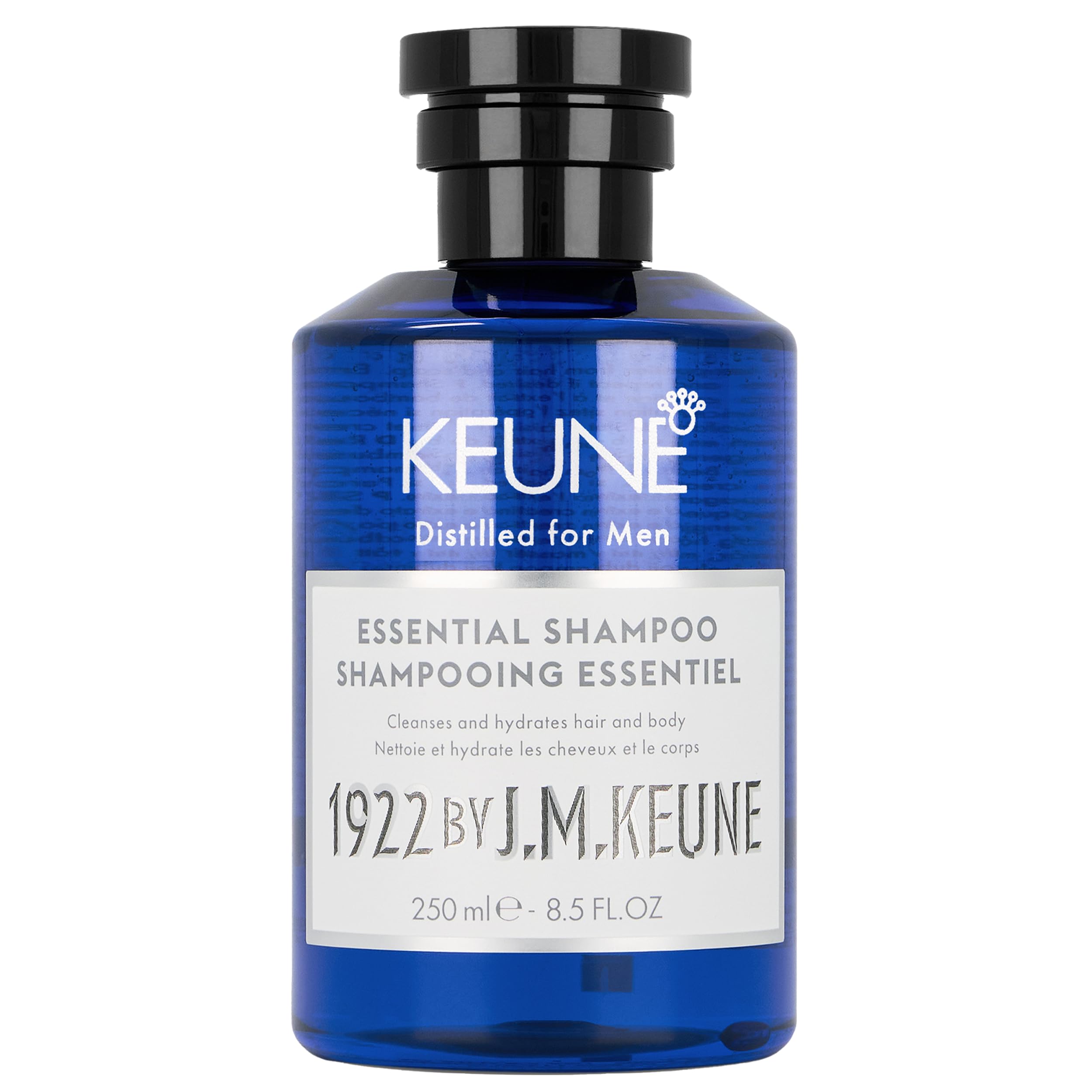 1922 by J.M. Keune Essential Shampoo, Multi-Use Cleanser, Beard Wash & Body Wash for Men, 8.5 Fl Oz
