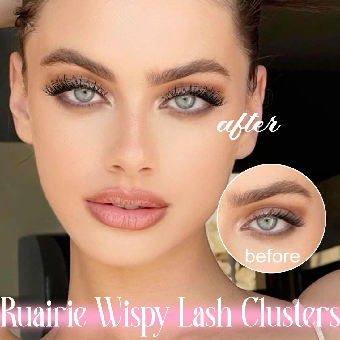 Lash Clusters Wispy Individual Lash Extensions Natural Cluster Lashes 9-11MM 96pcs DIY Eyelash Extension C-Curly Eyelash Clusters by Ruairie