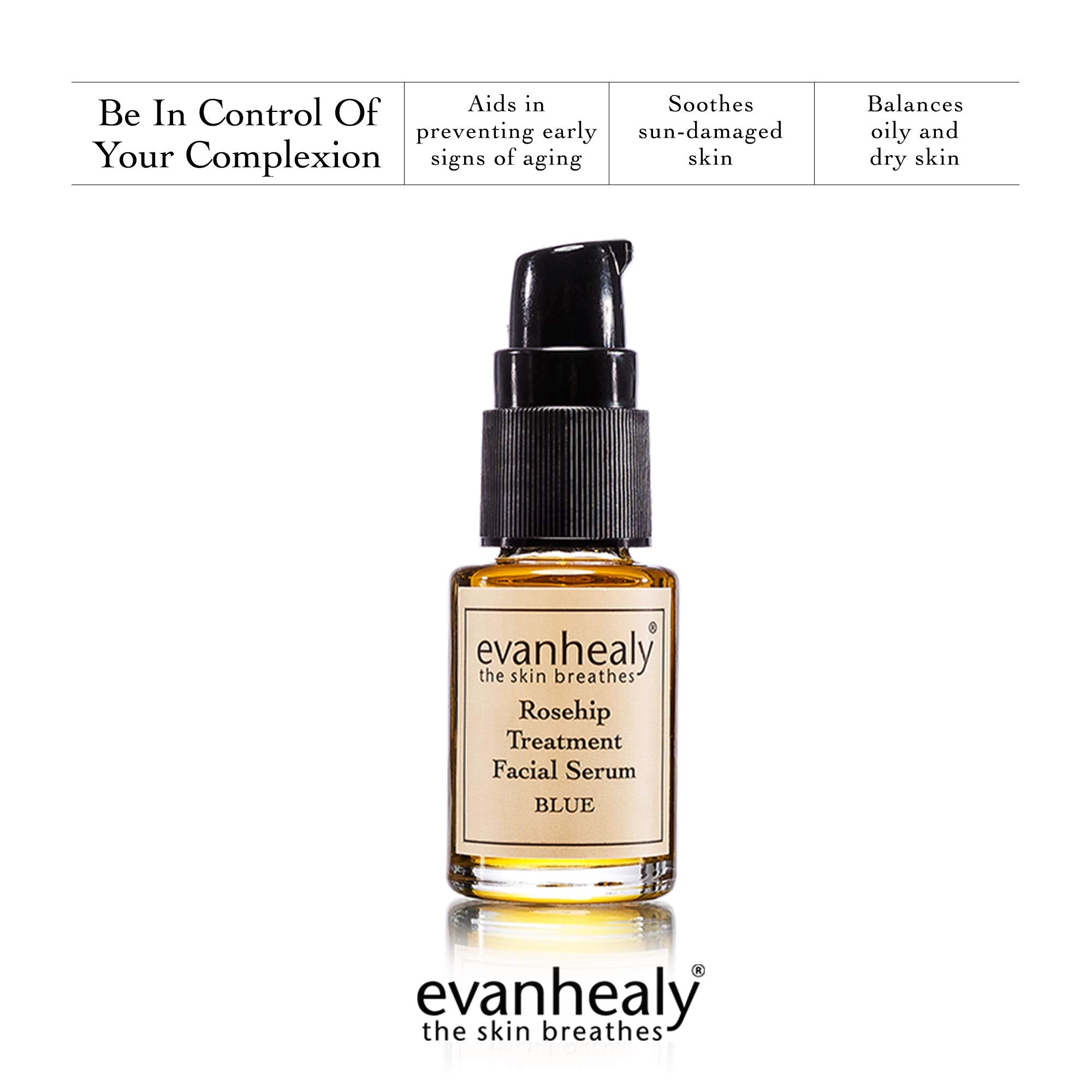 Evan Healy Rosehip Treatment Facial Serum - Blue 0.5oz oil