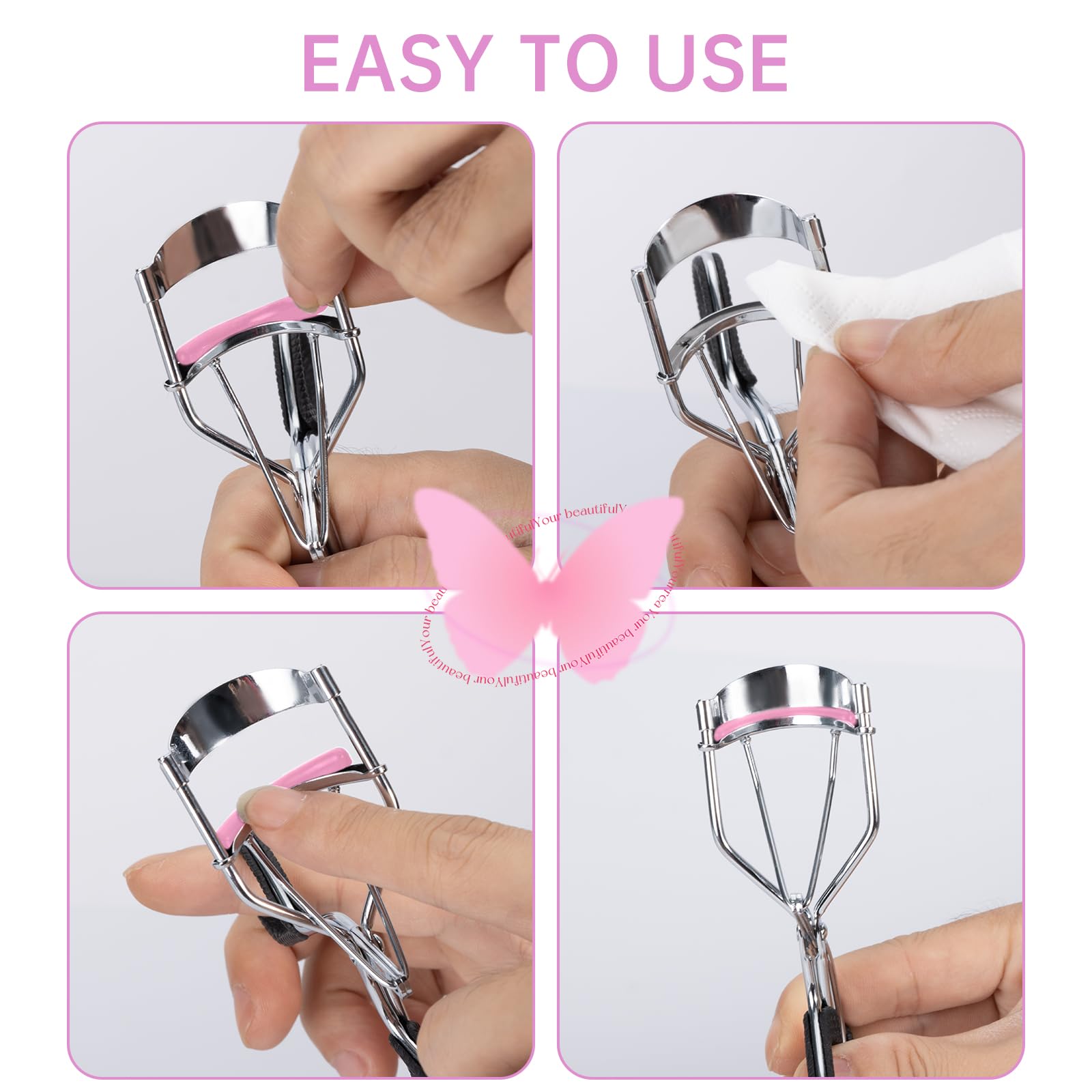Eyelash Curler Refills Compatible with e.l.f.,Eyelash Curler Refills for elf 24PCS,Silicone Lash Curler Refill Pads Compatible with e.l.f.,Colorful