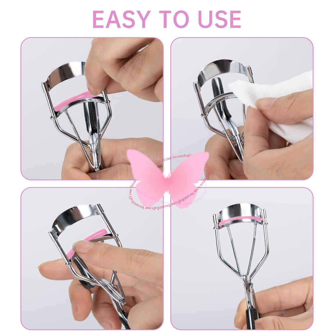 Eyelash Curler Refills Compatible with e.l.f.,Eyelash Curler Refills for elf 24PCS,Silicone Lash Curler Refill Pads Compatible with e.l.f.,Colorful