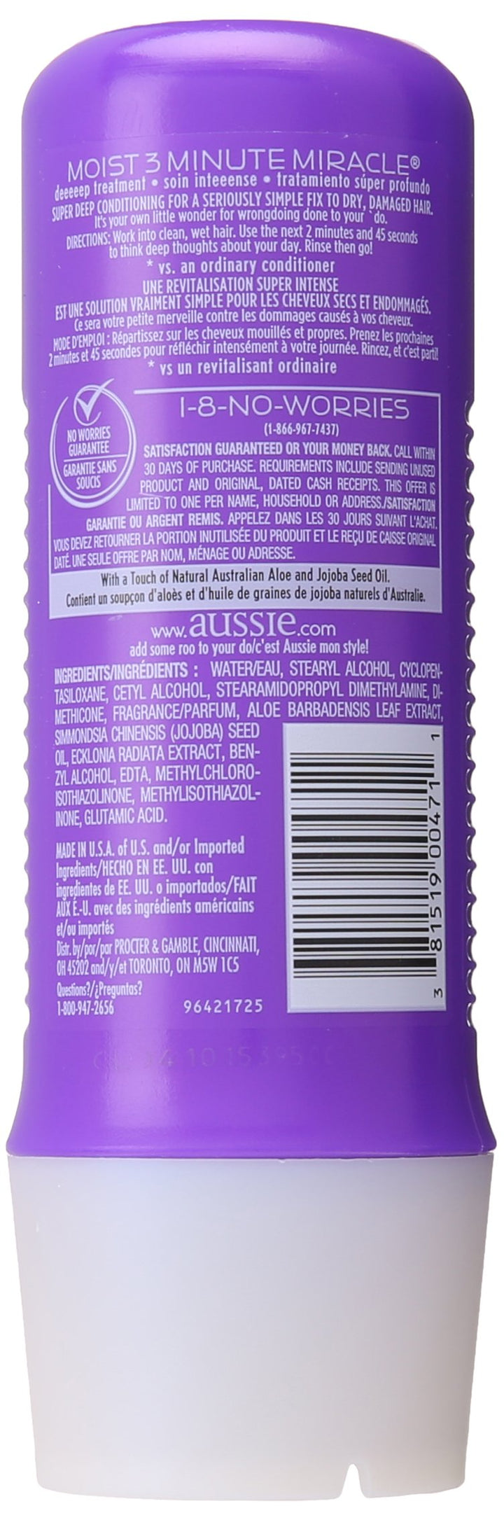 Aussie 3 Minute Miracle Moist Deeeeep Conditioner,236ml (Pack of 2)
