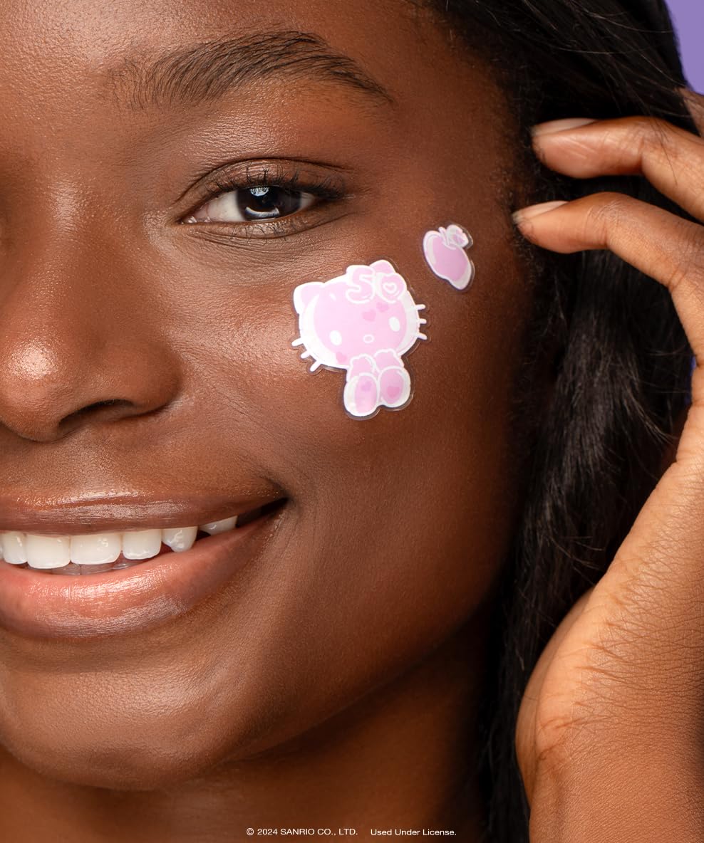 The Crème Shop Hello Kitty x Pimple Patches – Cute Hydrocolloid Dots for Acne-Prone Skin, Vitamin E Boost, Redness & Blemishes Treatment, 50th Edition, for Teens (Pack of 1)