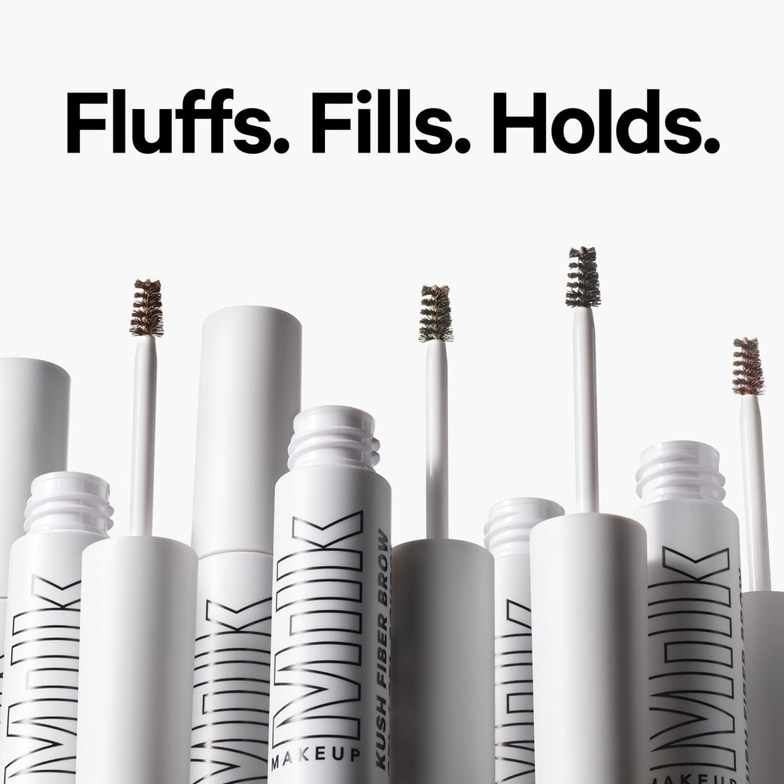 Milk Makeup KUSH Fiber Brow Gel – Tinted Gel Fluffs, Fills + Holds Eyebrows for a Fuller, Natural Look – Conditioning, Vegan Formula – Herb (Medium Brown), 0.15 oz