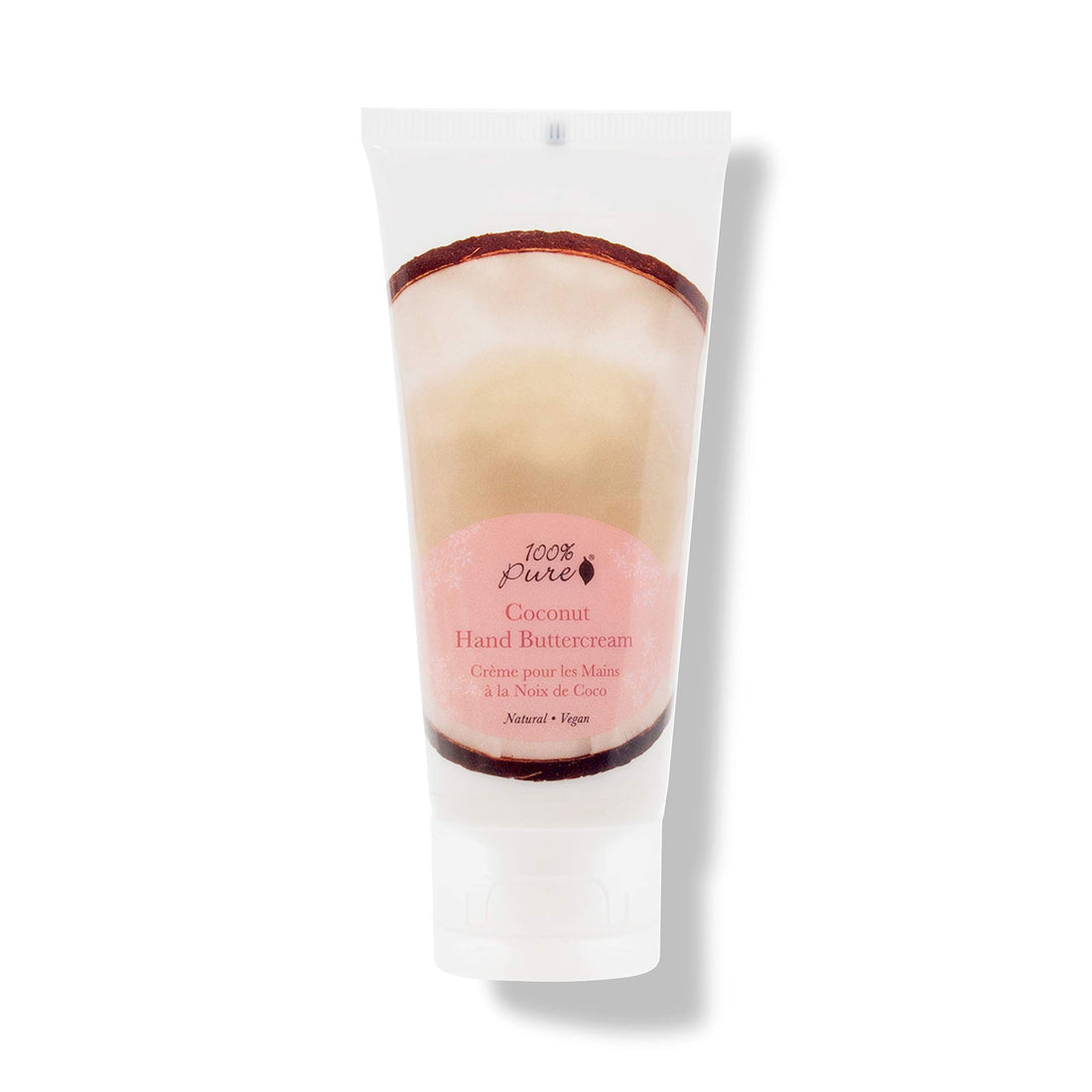 100% PURE Coconut Vegan Hand Cream Dry Skin Buttercream Lotion Made with Shea Butter Natural Moisturization for Dryness - 2 Fl Oz