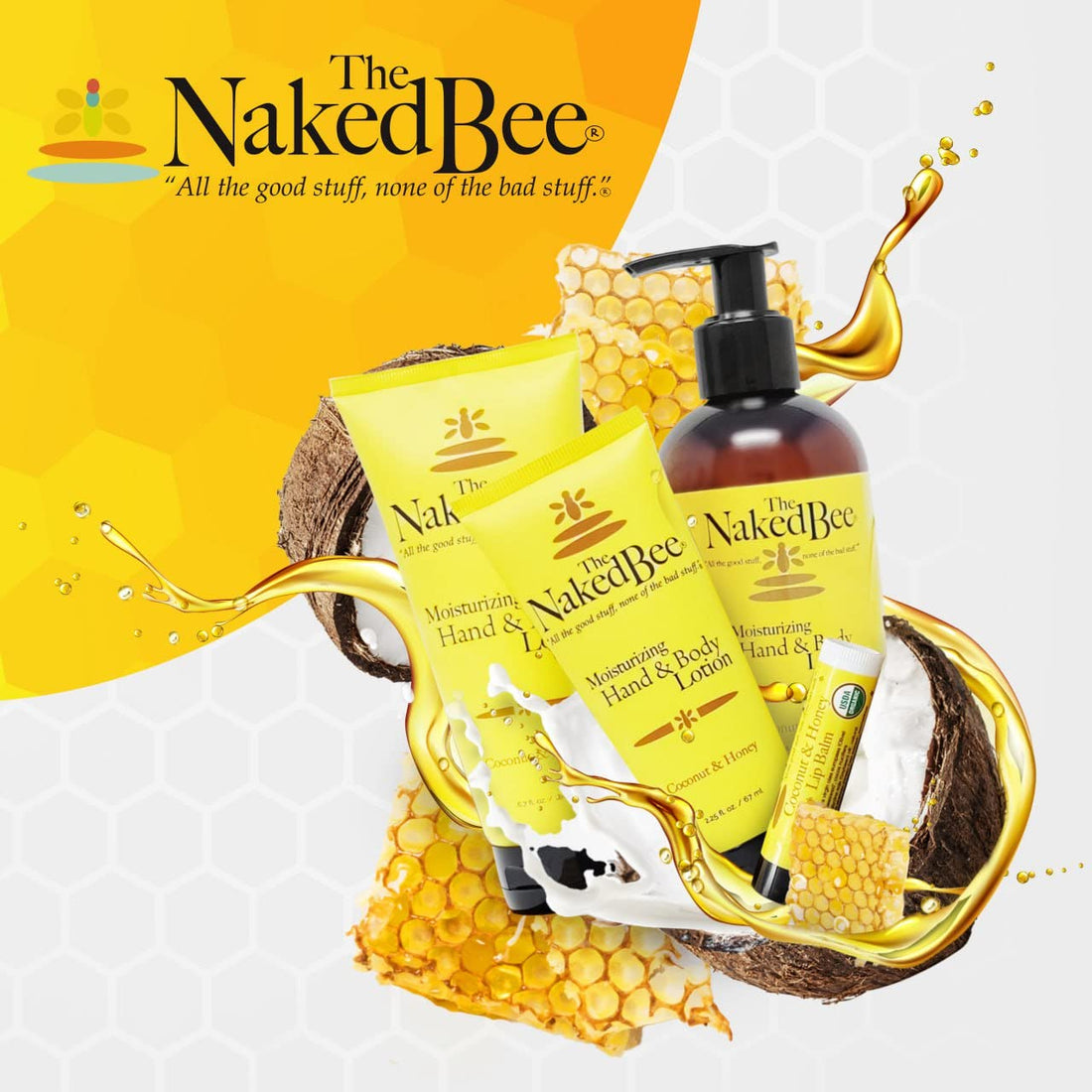 The Naked Bee Orange Blossom Honey Collection, Hand and Body Lotion 3 Piece Gift Set