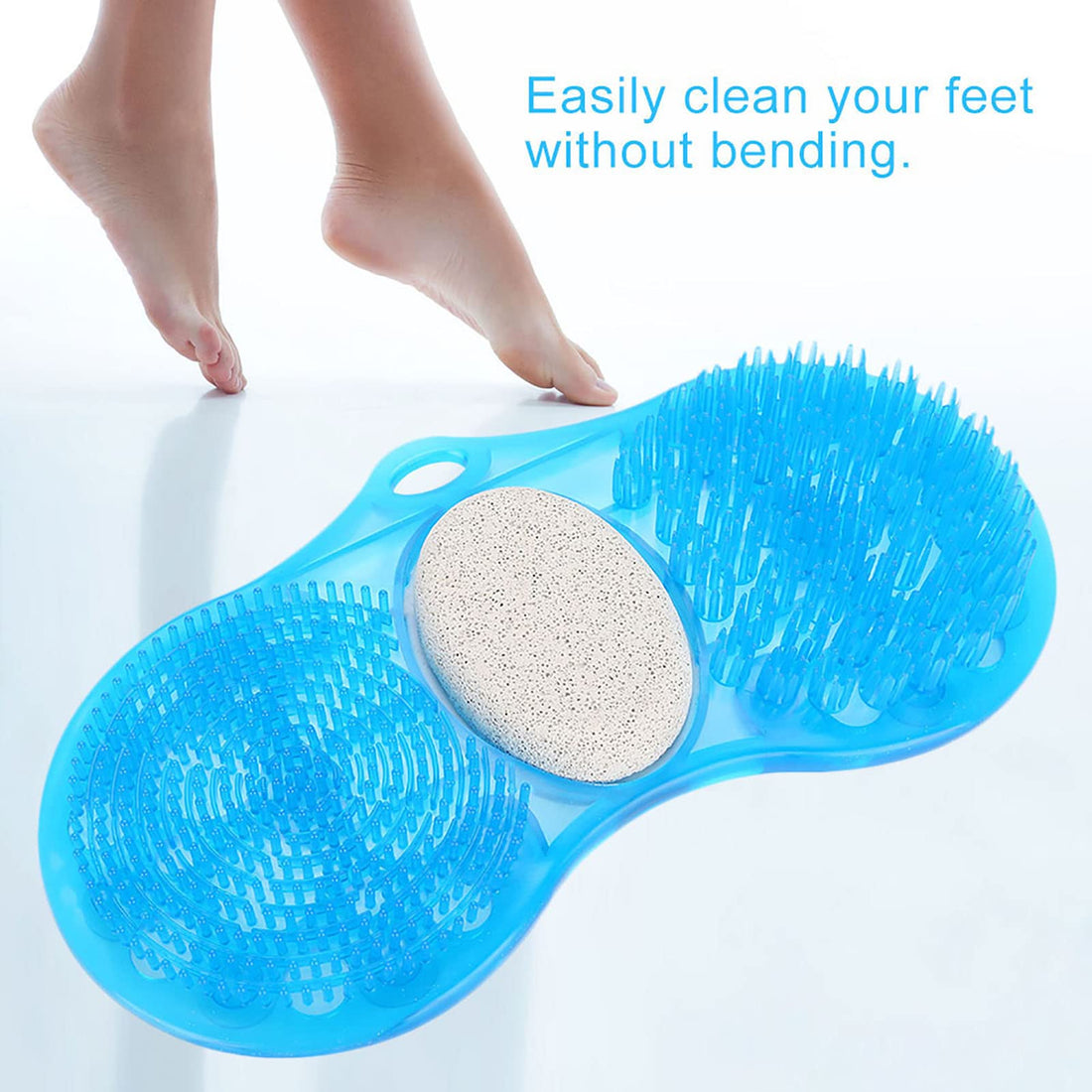TARSHYRY Shower Foot Scrubber Massager Cleaner, Pumice Stone for Feet, 2 In 1 Foot Massager & Scrubber for Shower Floor Improves Foot Circulation Remove Foot Dead Skin And Reduces Foot Pain