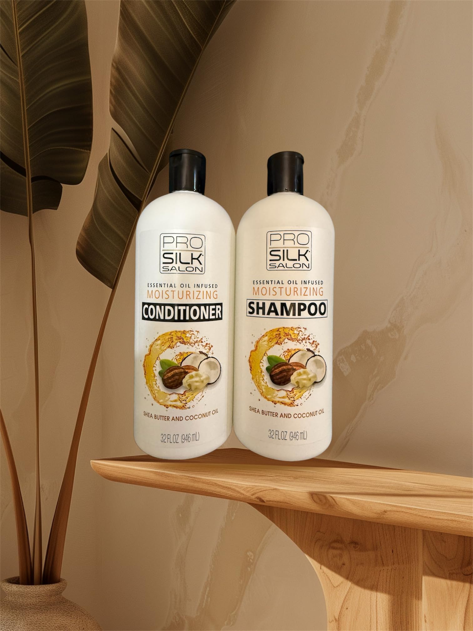 Pro silk salon - duo shampo& conditioner -shea butter and coconut oil