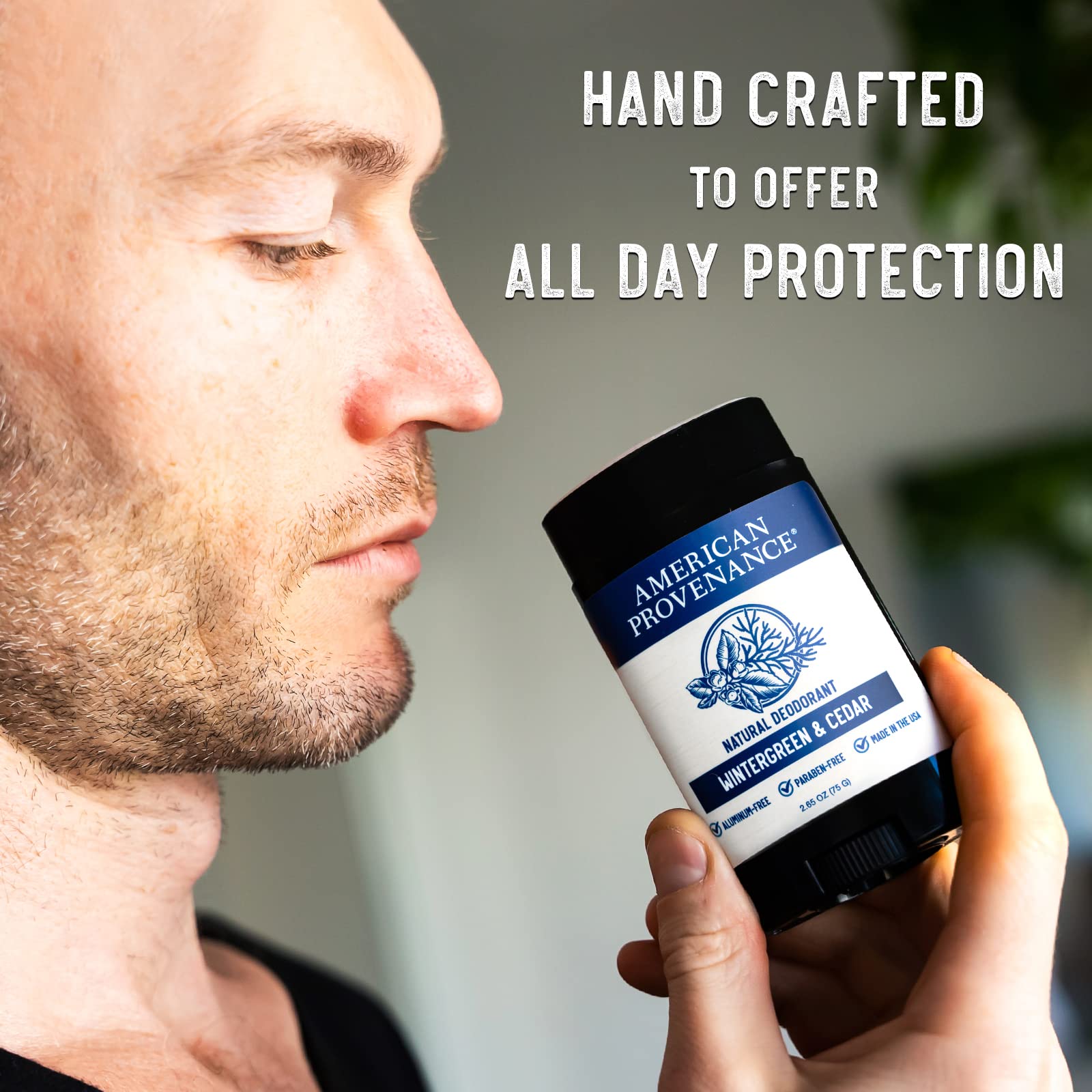 American Provenance Natural Mens Deodorant, Firepits & Flannels, 2.75 oz/75 gr