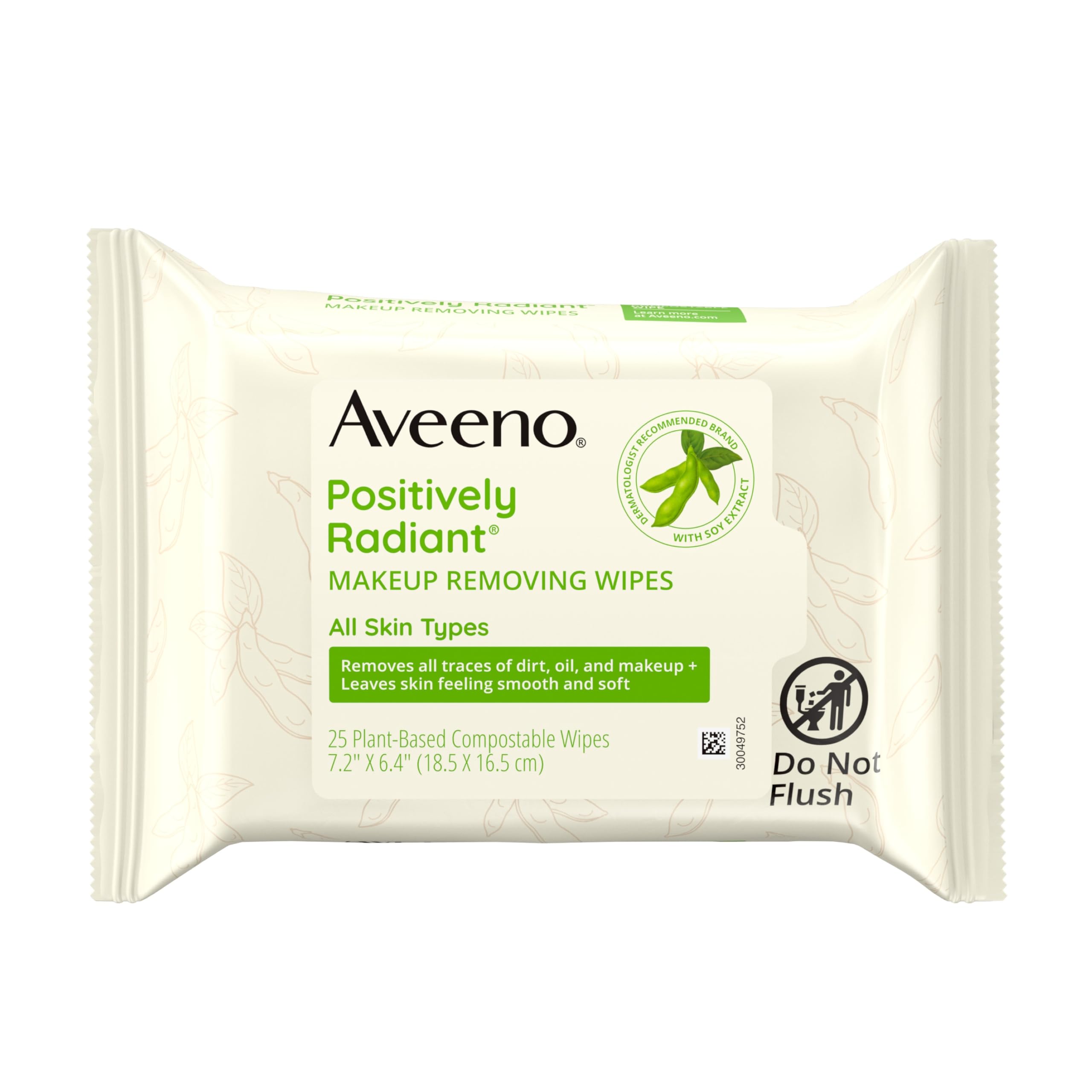 Aveeno Positively Radiant Makeup Removing Wipes, 25 Count