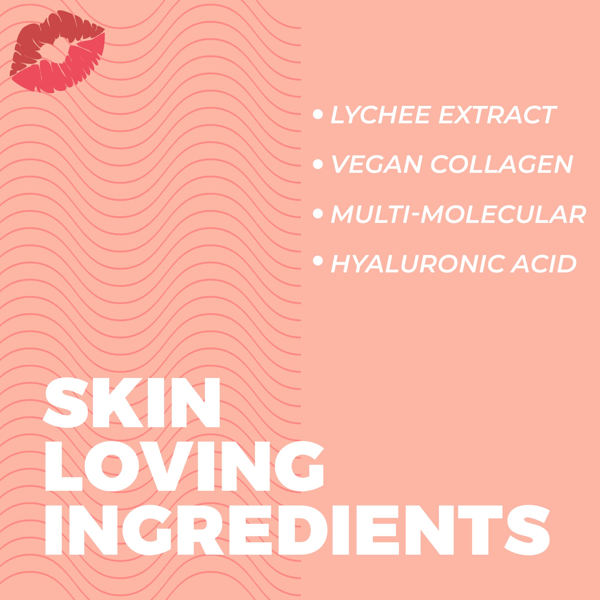 Vitamasques Vegan Collagen Lychee Face Sheet Mask Plumping & Moisturizing Korean Skin Care Facial Mask with Lychee Extract & Hyaluronic Acid - Natural & Biodegradable
