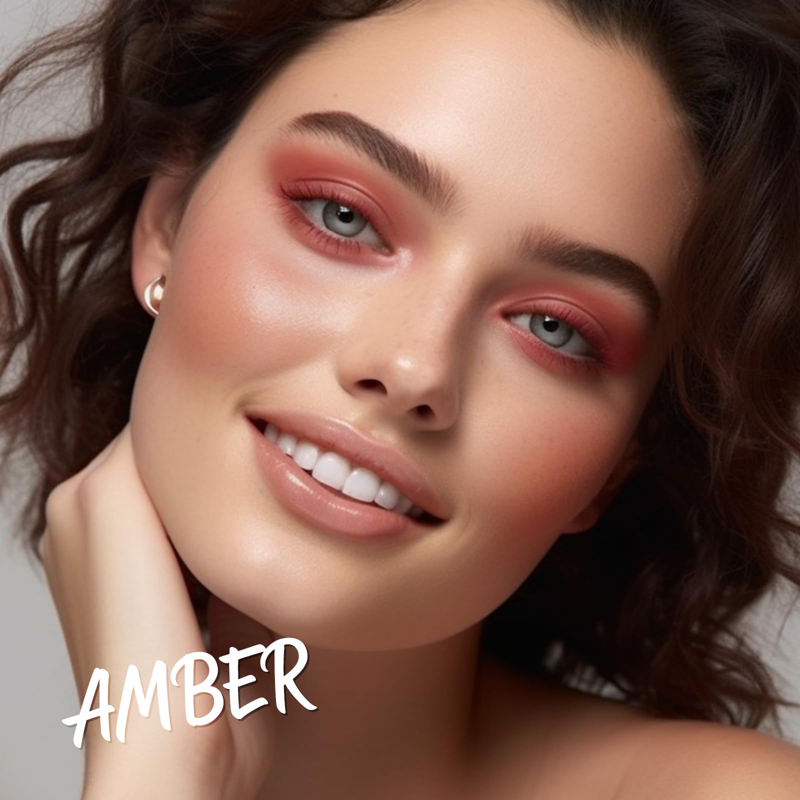 UCANBEMAKEUP Matte Cream-To-Powder Blush Makeup Palette, Highly Pigmented Lightweight Blush for Cheek and Eye, Blendable Flawless Velvety Coverage Face Blushes Make up 0.25 Ounce, Amber