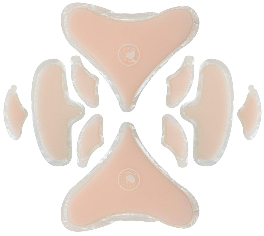 Nurse hattyã‚â - 2 Sets Each (6 Pack) - Reusable Chest, Forehead & Mouth Anti-Aging Anti-Wrinkle Silicone Pads - New & Improved Thicker Chest Pads