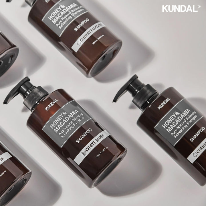 KUNDAL Natural Shampoo and Conditioner Set [White Musk] - Korean Hair Care, Long Lasting Fragrance, Moisturize, Nourish, Frizz Control, Argan & Macadamia Oil, Sulfate-Free 16.9fl oz (Pack of 2)