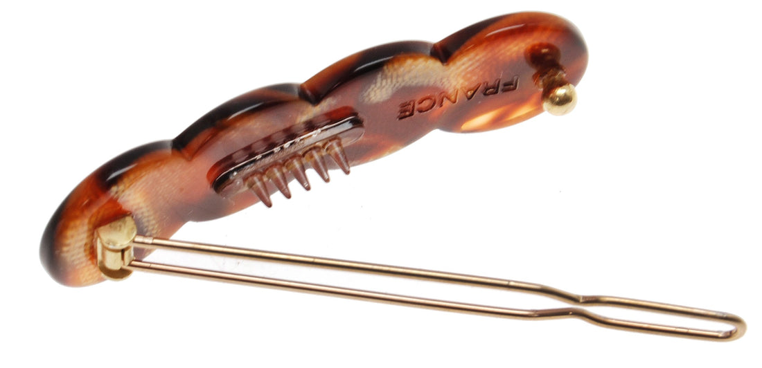 Africa : France Luxe Scalloped Tige Boule Barrette - Africa
