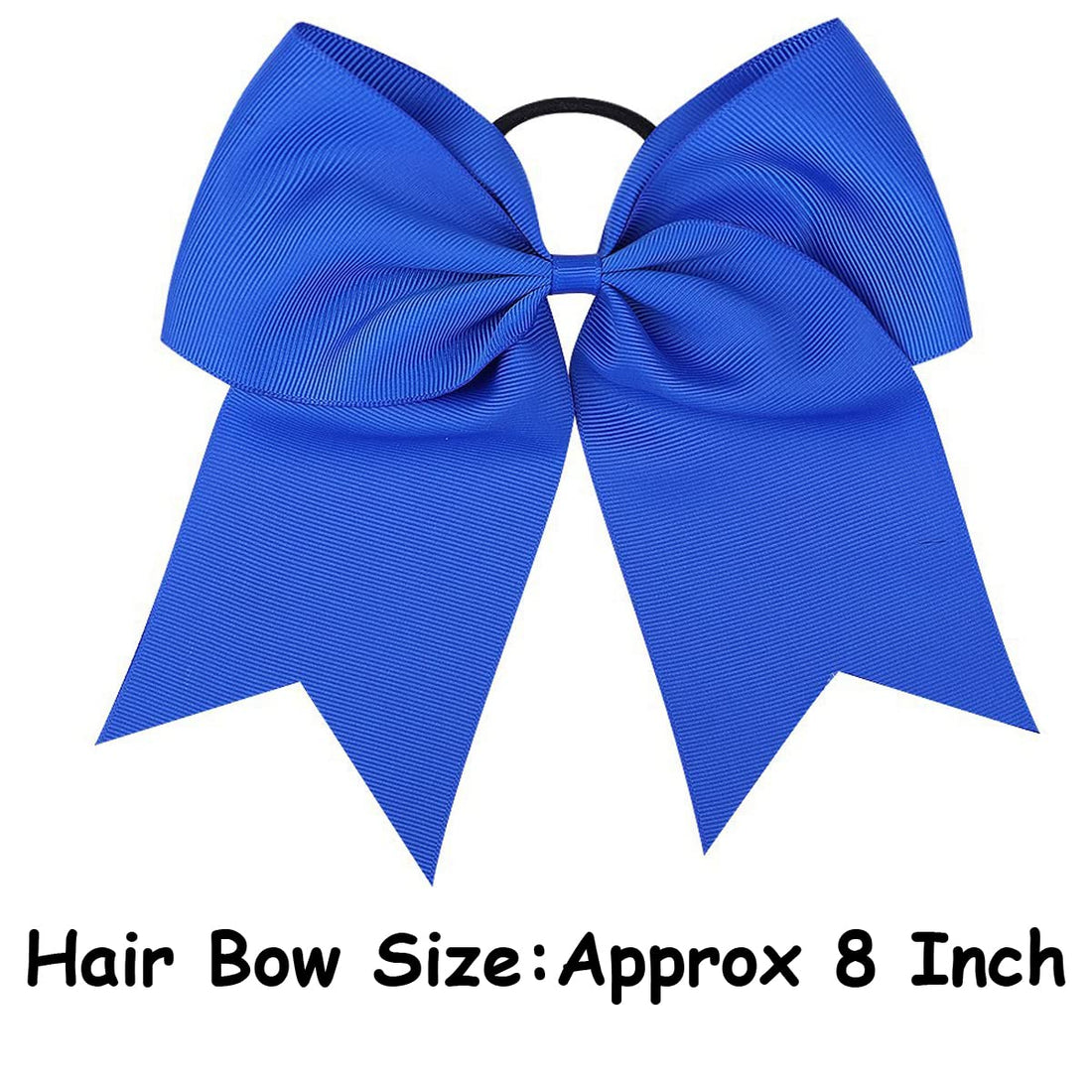20pcs 8 Grosgrain Ribbon Large Cheer Hair Bow Ties Ponytail Holder Elastic Band Cheerleading Ties for Girls Teens Senior Children Kids Toddlers and Women