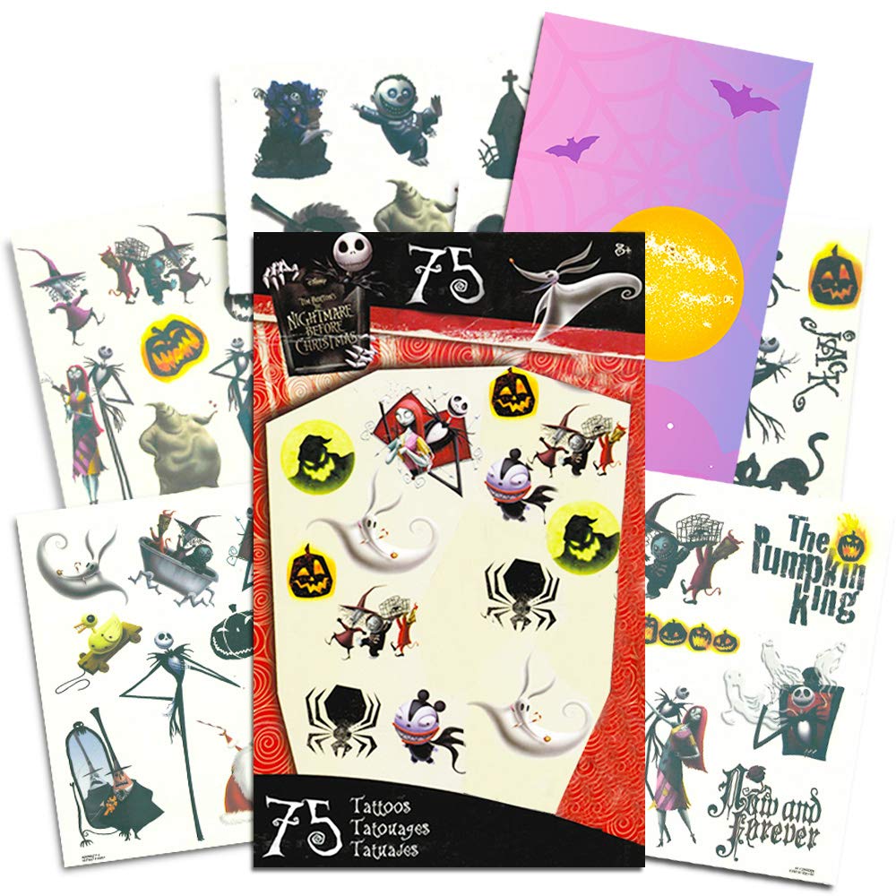 Nightmare Before Christmas Tattoos 75 Temporary Tattoos ~ Jack Skellington, Sally, Oogie Boogie, And More!