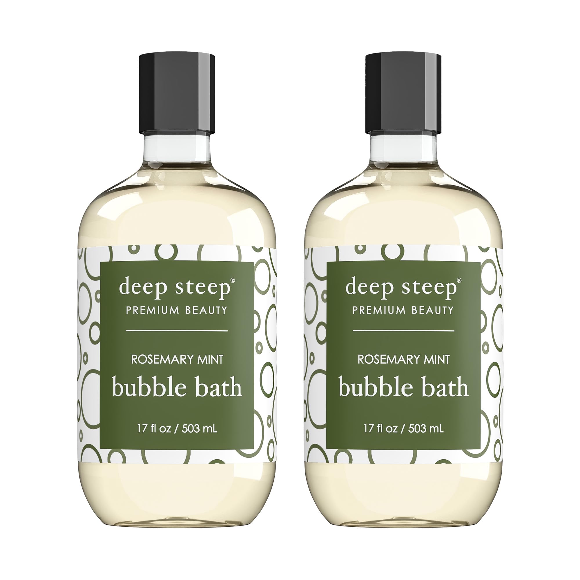 Rosemary Mint: Deep Steep Bubble Bath, 17 Ounce (Pack Of 2) (Rosemary Mint)