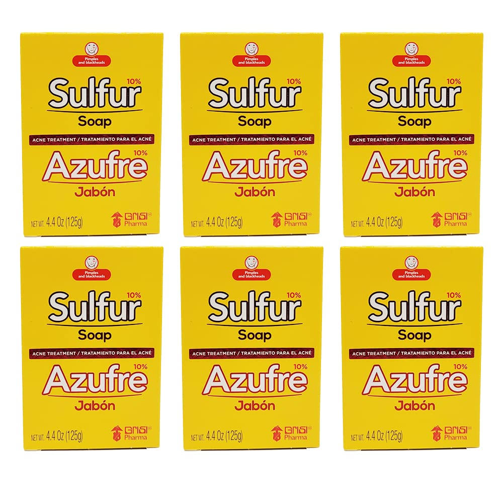 Grisi Sulfur Soap for Acne - 6 pack