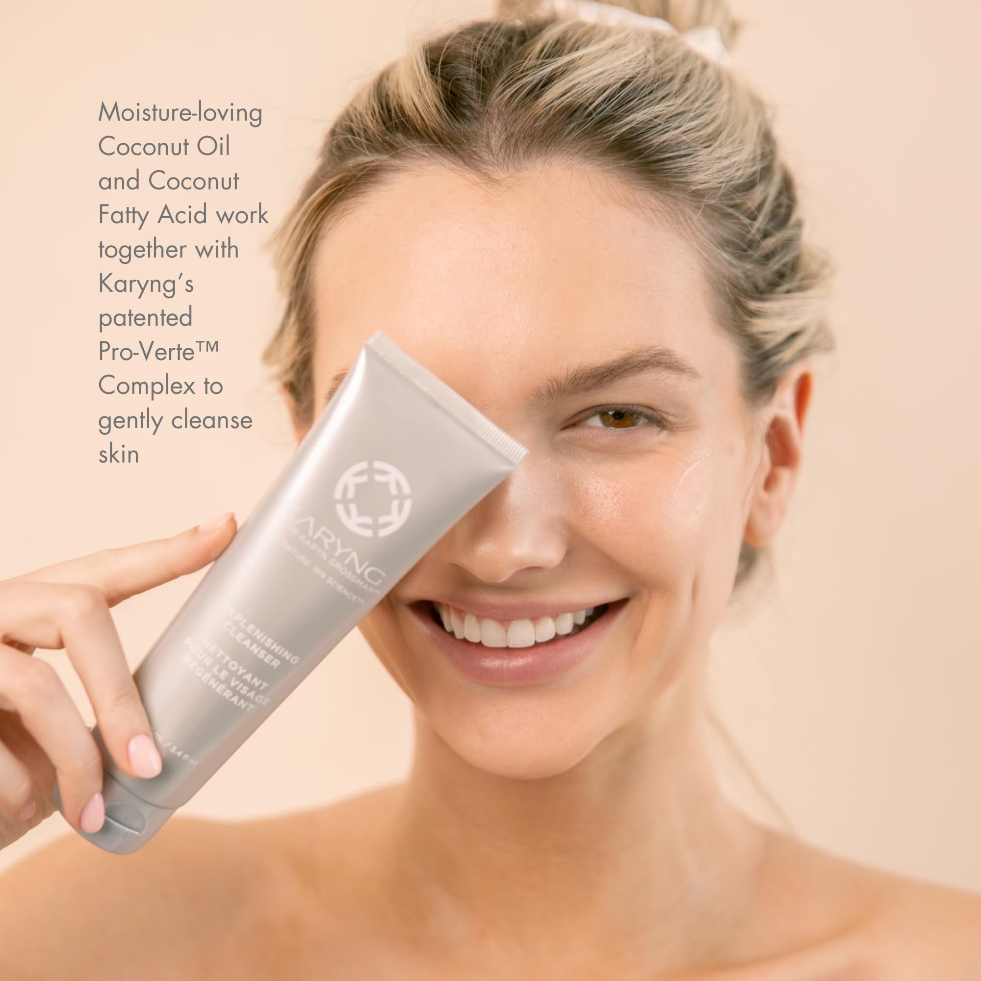Replenishing Facial Cleanser For Women by KARYNG with Pro-Verte Technology & Coconut Oil for a Hydrating Face Cleanser with Essential Minerals, Vitamins, and Paraben Free - 3.4oz
