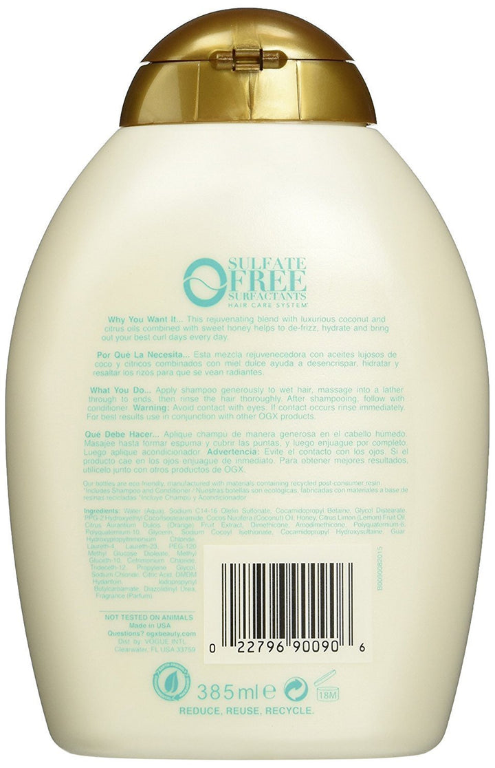 Organix Quenching Plus Coconut Curls Bundle, Shampoo & Conditioner, 13 Ounce Each