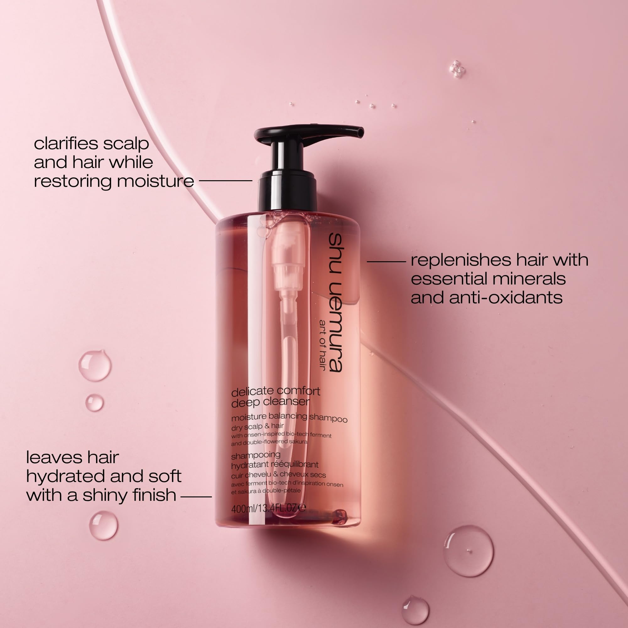 Shu Uemura Delicate ComFort Clarifying Shampoo For Dry Scalp & Hair - Cleanses and Softens Dry Hair, With Essential Nutrients and Antioxidants