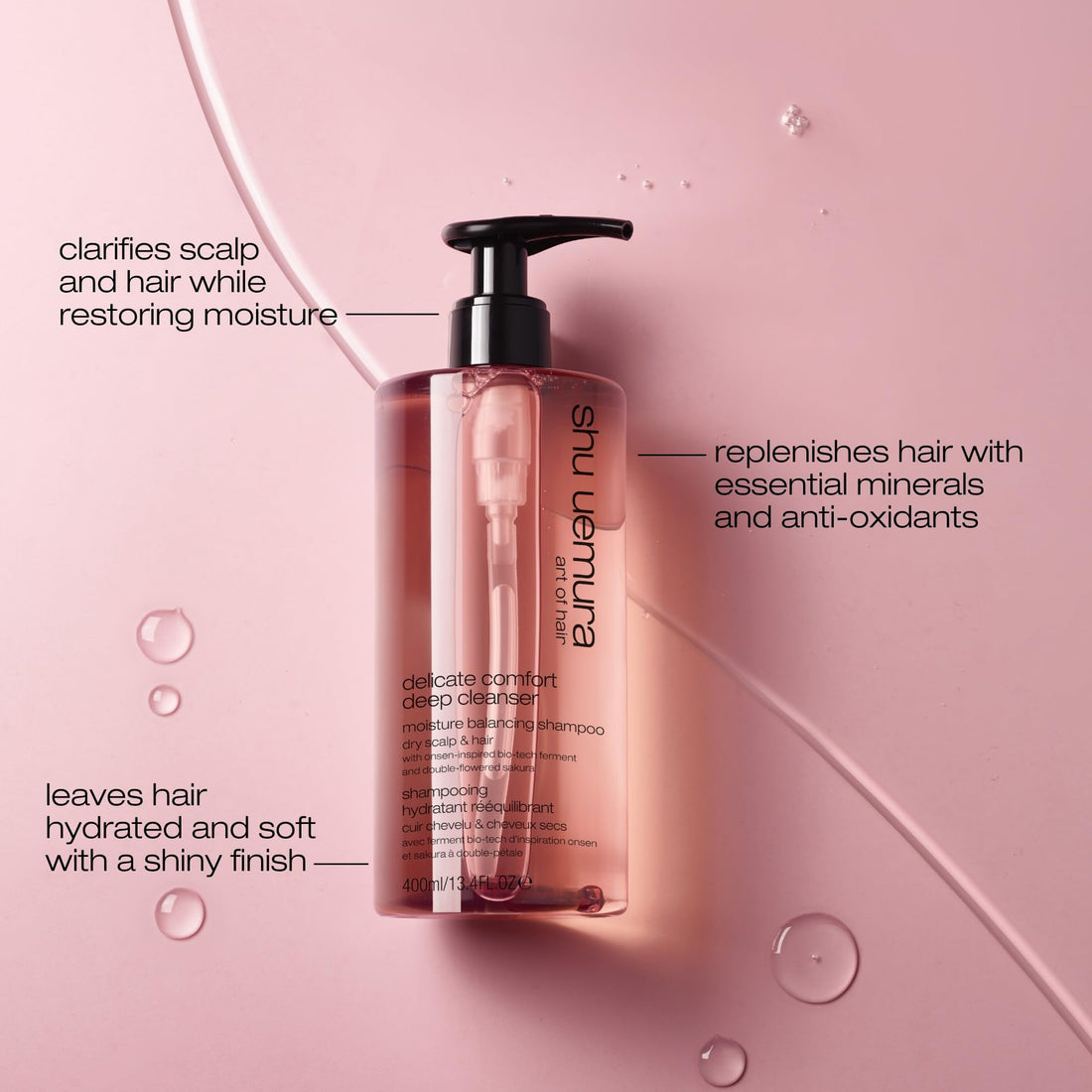 Shu Uemura Delicate ComFort Clarifying Shampoo For Dry Scalp & Hair - Cleanses and Softens Dry Hair, With Essential Nutrients and Antioxidants