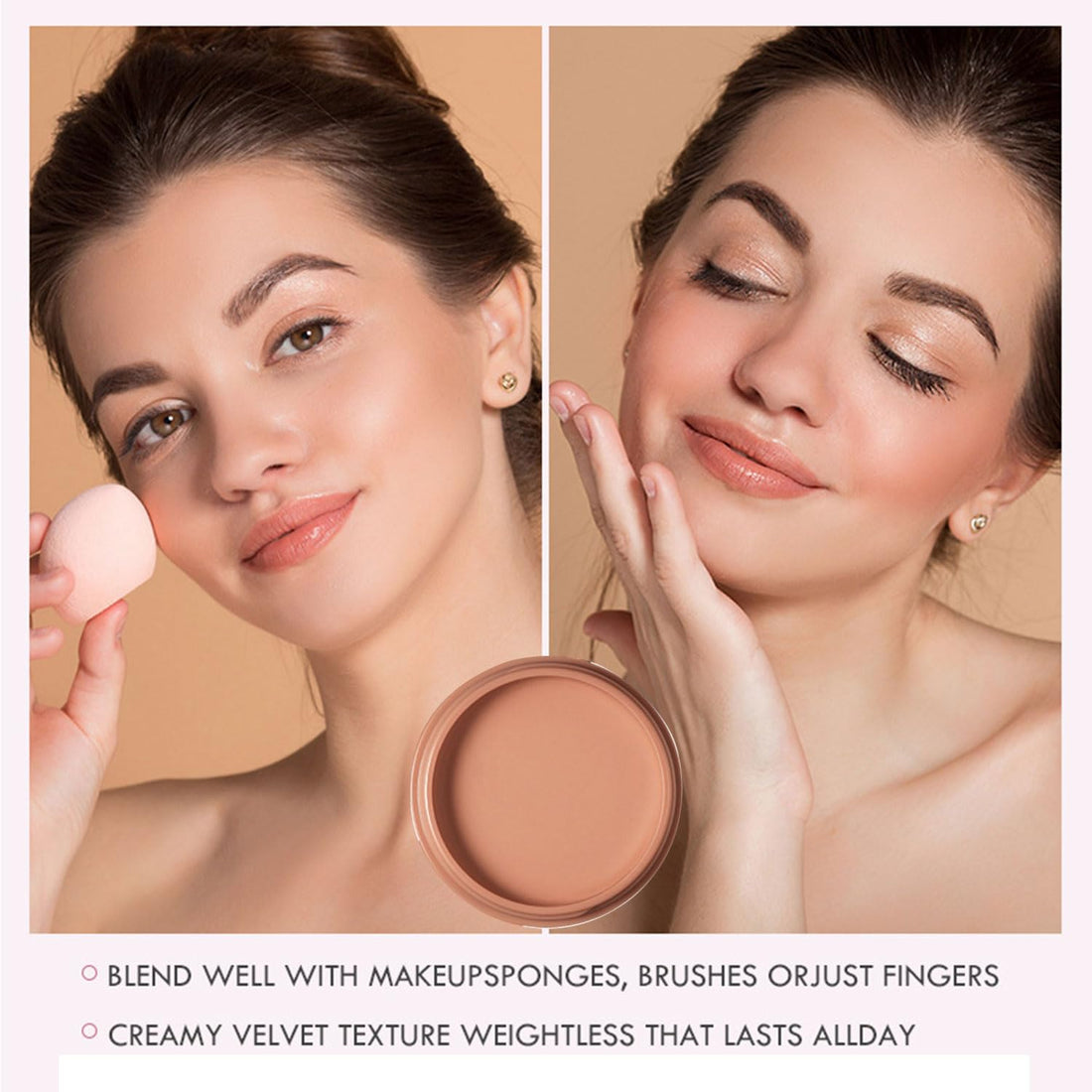 Blush Multi Stick, Lightweight & Blendable, Non-greasy & Waterproof, For Eyes, Lips & Cheeks, Highlight Contouring blush, Perfectly Blended, Contour Stick (SET 3, 2 in 1)