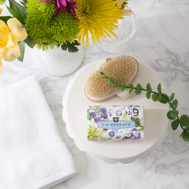 No 9 - Grape, Black Currant, Musk: Via Mercato Italian Soap Bar (200 G), No. 9 - Grape, Black Currant, And Musk