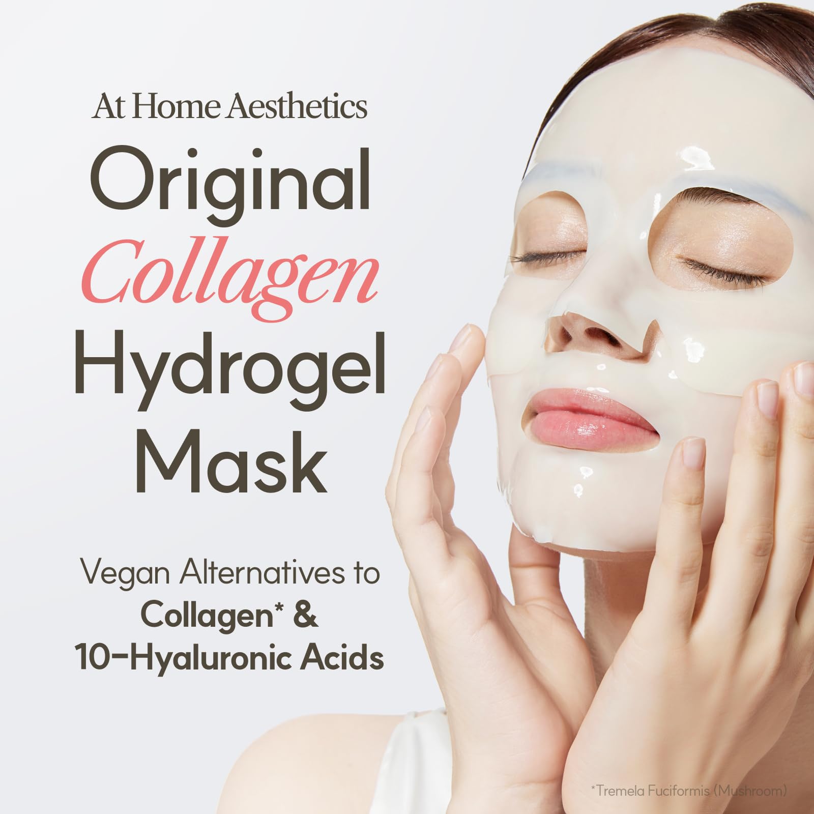 THE FACE SHOP Original Vegan Collagen Face Mask, Korean Glass Skin Essential, Peptide Hydrogel Mask for Firming & Skin Elasticity, Moisturizing, 4EA