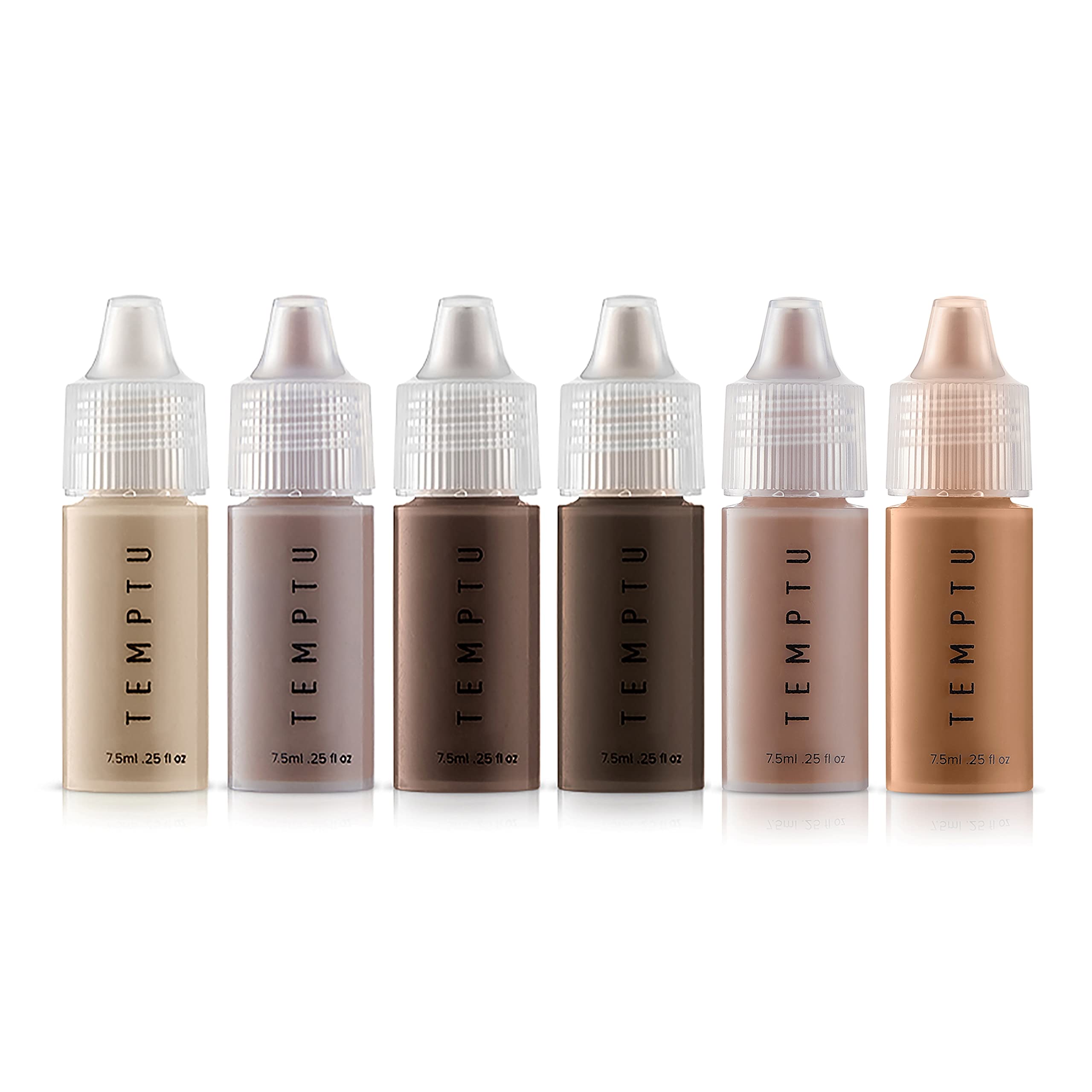 TEMPTU S/B Silicone-Based Contour & Bronze Starter Set For Sculpting, Contouring & Adding Dimension To The Face | Includes 6 Shades