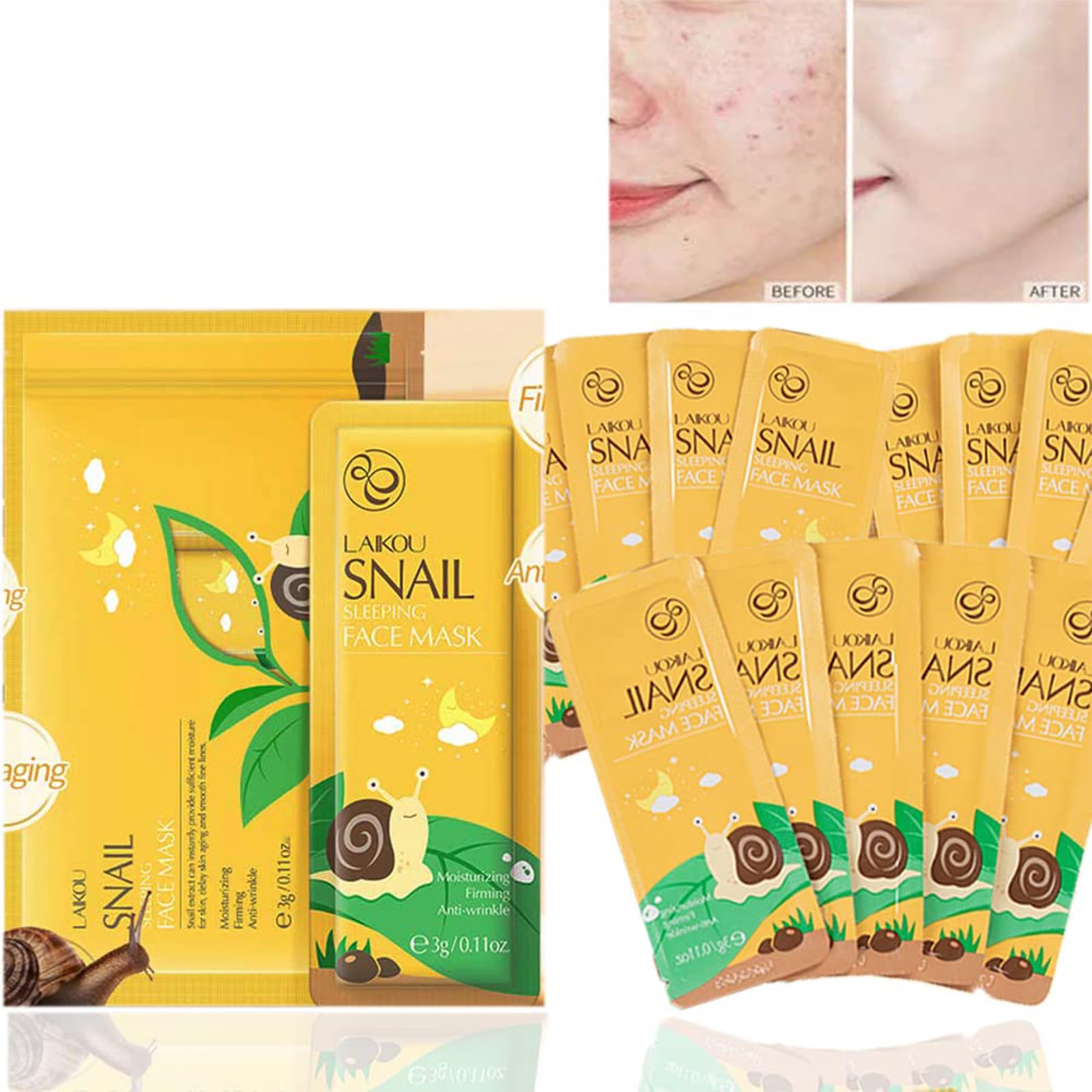 Miescher Snail Extract Skin Treatment Mask - Moisturizing, Hydrating, Brightening, Soothing