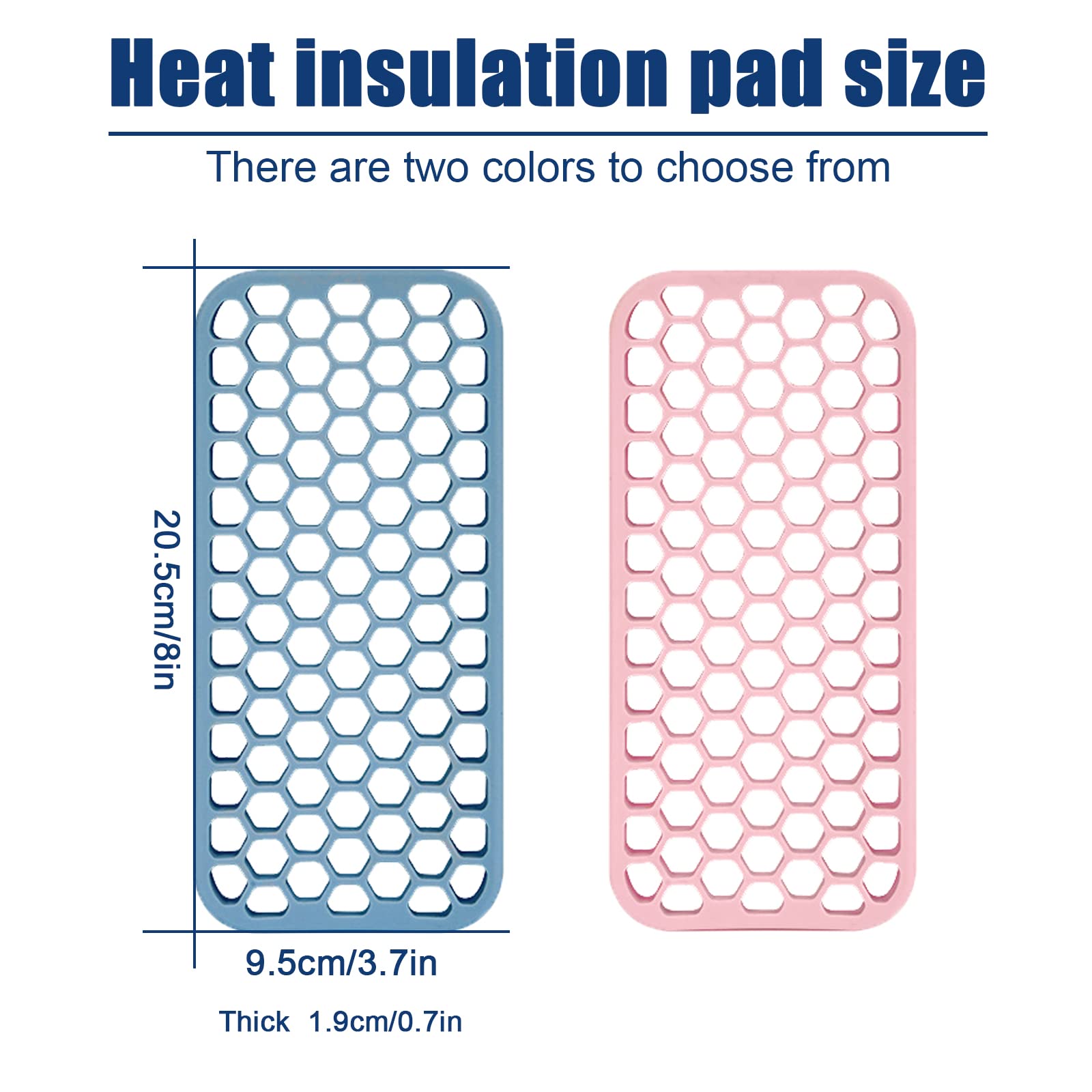 2 Pack Silicon Heat Resistant Mat for Hair Tools, Travel Hot Pad for Curling Iron Small, Non Slip Flat Iron Mat Pad, Thick Styling Tool Mat for Straightener Wands (Pink, Blue)