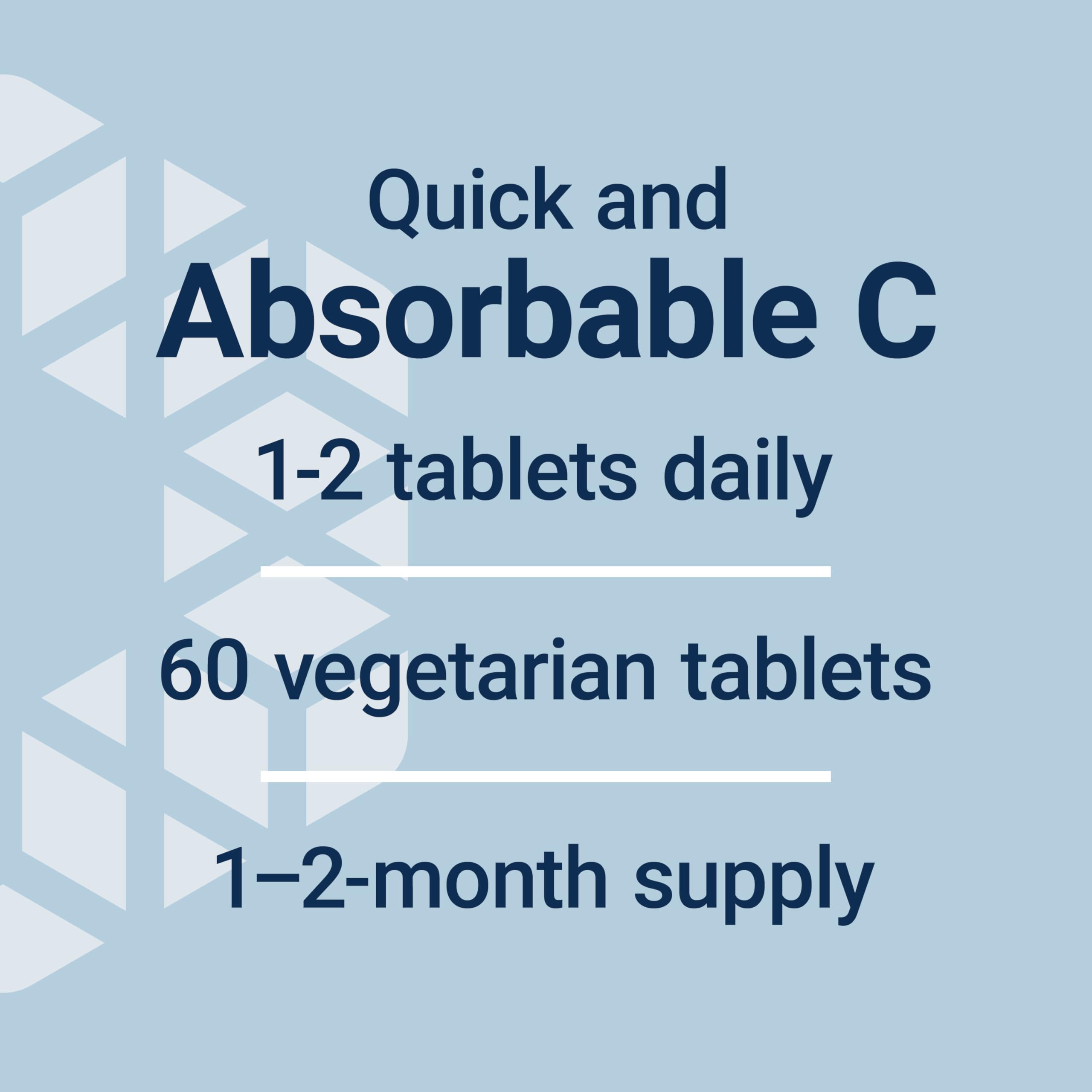 Life Extension Fast-C® and Bio-Quercetin®, Fast delivery and Absorption, Vitamin C, Fenugreek, Immune Support, Magnesium, Gluten-Free, Non-GMO, Vegetarian, 60 Tablets