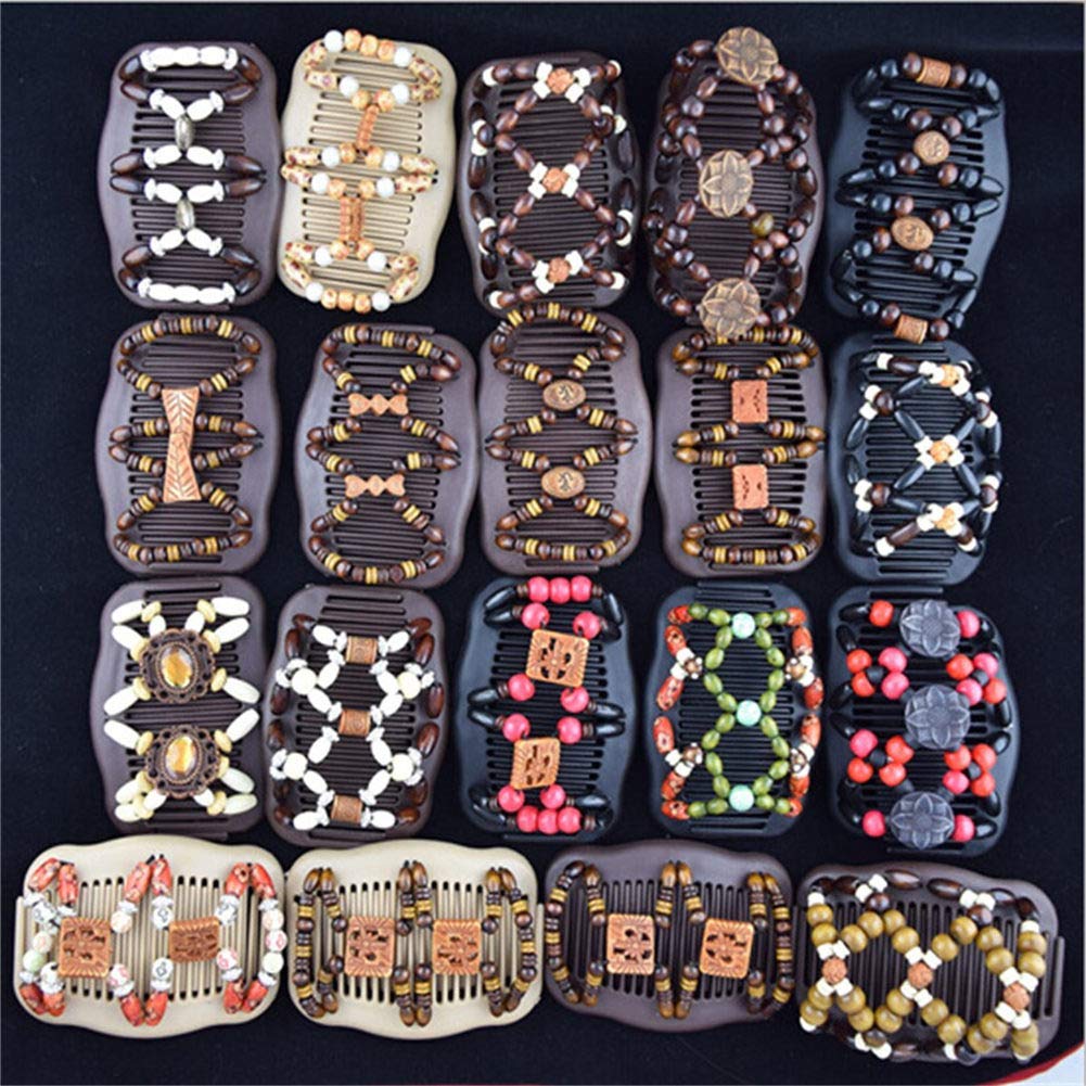 Lovef Thick Hair clip combs hair accessories for girls bun hair - Bun Maker- Best hair accessories for Women -Easy Updo- Doesn't slide out of your hair - Holds long, short -Waterproof 5 Pcs