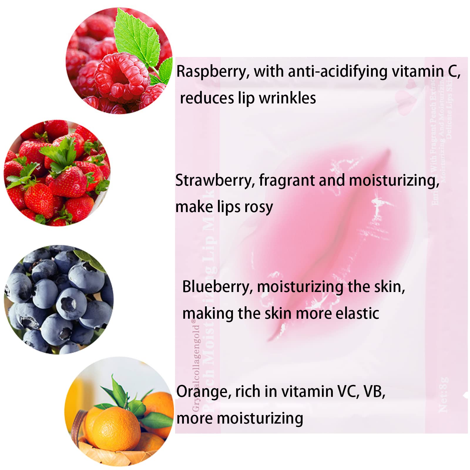 MEICOLY 30 Pads Lip and Eye Mask Sheet,Moisturizing Under Eye Mask Gel Crystal Collagen Anti-Aging Eye Patches Dark Circle Remover with Box,Pink