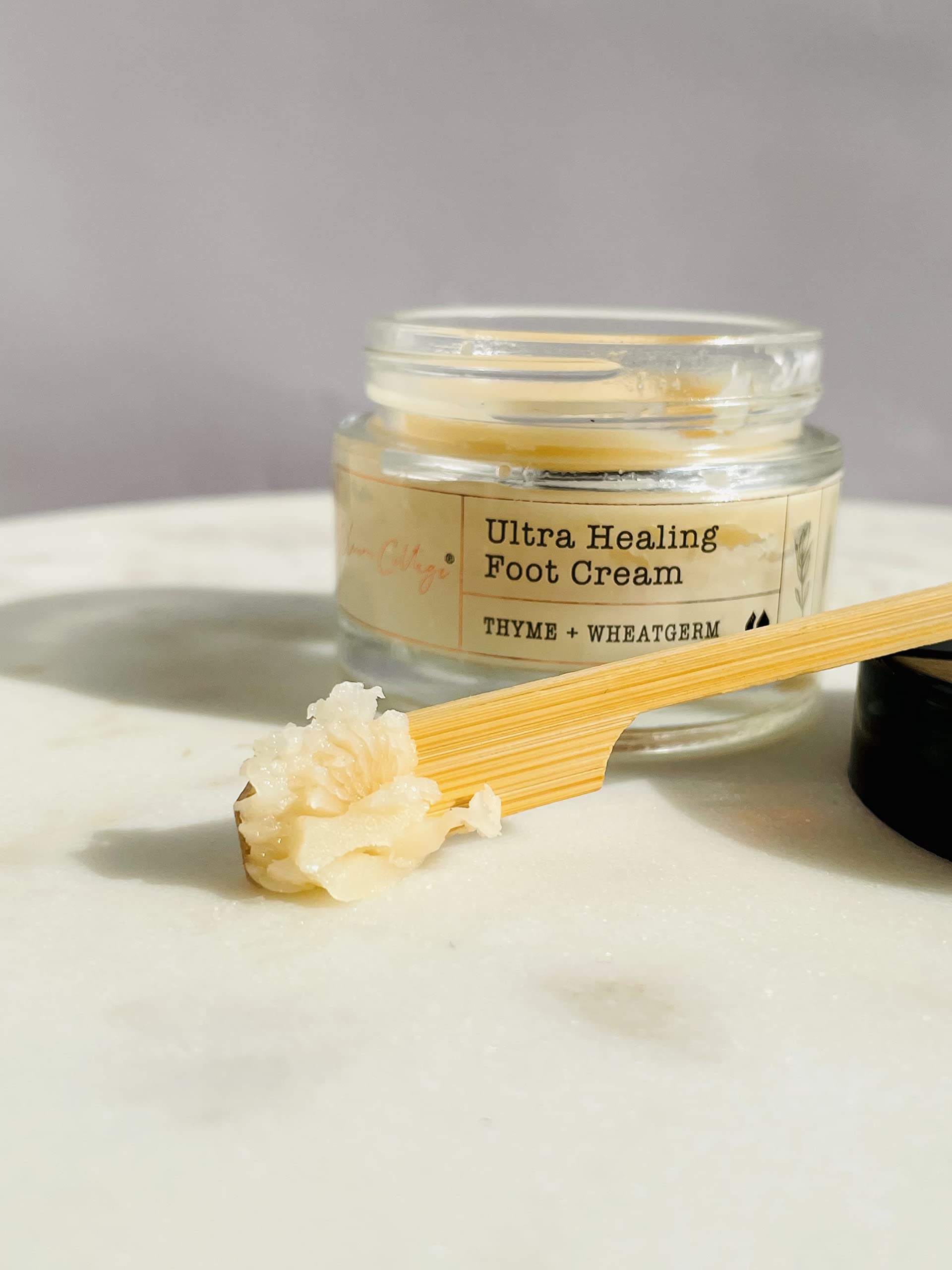 Oleum Cottage Ultra Healing Foot Cream, Made with Cold Pressed Oils Of Wheatgerm and Castor, Softens Feet, Heals Cracked Feet, Multi Purpose Balm for Dry Patches - 40 Grams (Pack Of 1)