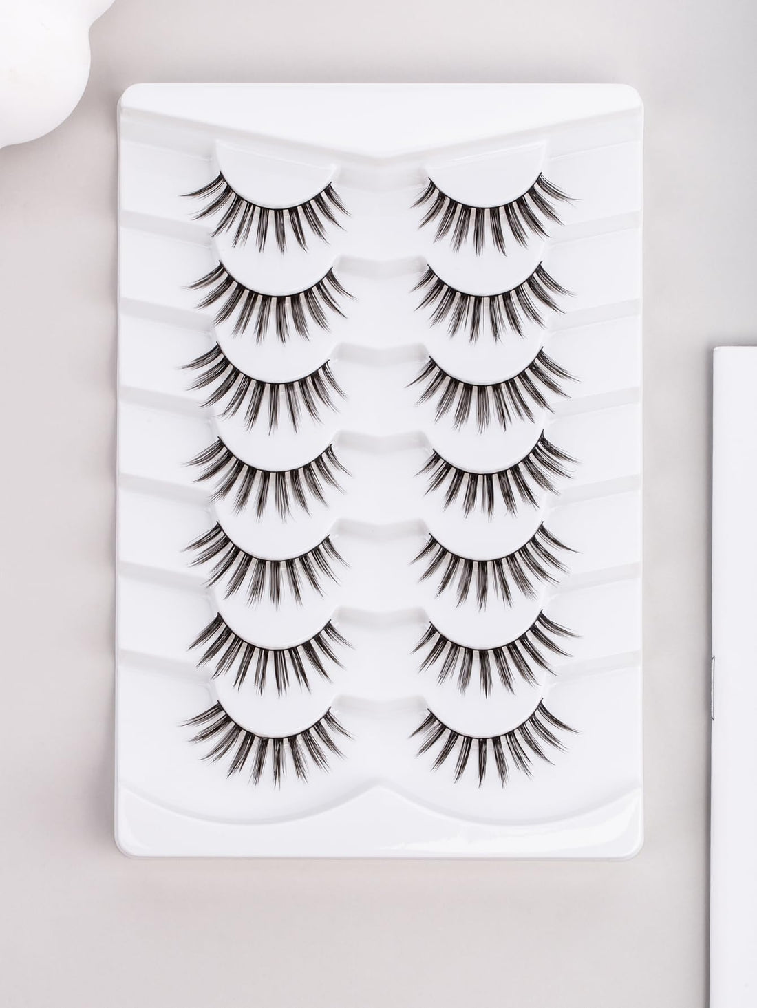 Siligli Manga Lashes Cat Eye Wispy Eyelashes Anime Lash Pack, 7 Pair