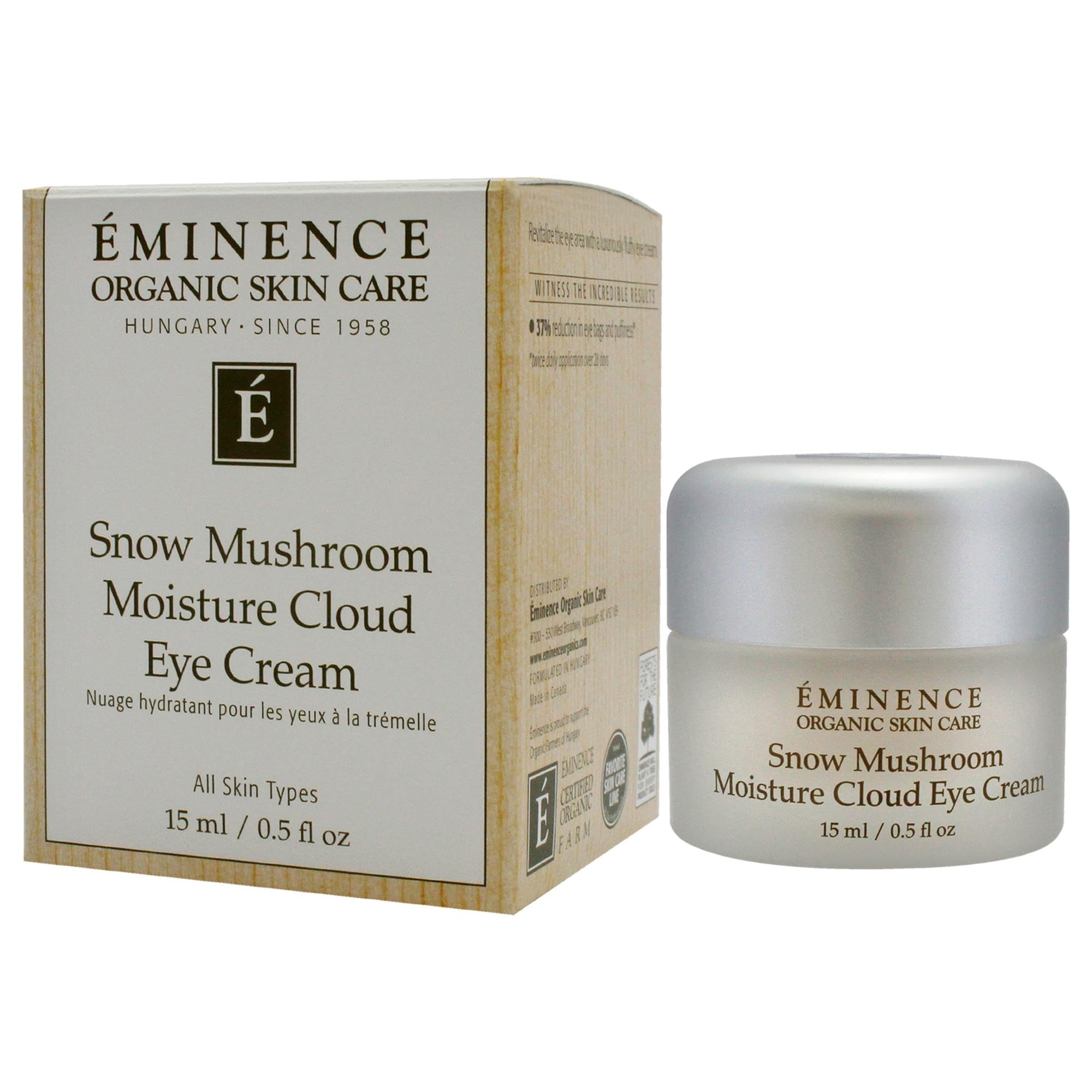 Eminence Organic Snow Mushroom Moisture Cloud Eye Cream 0.5 oz