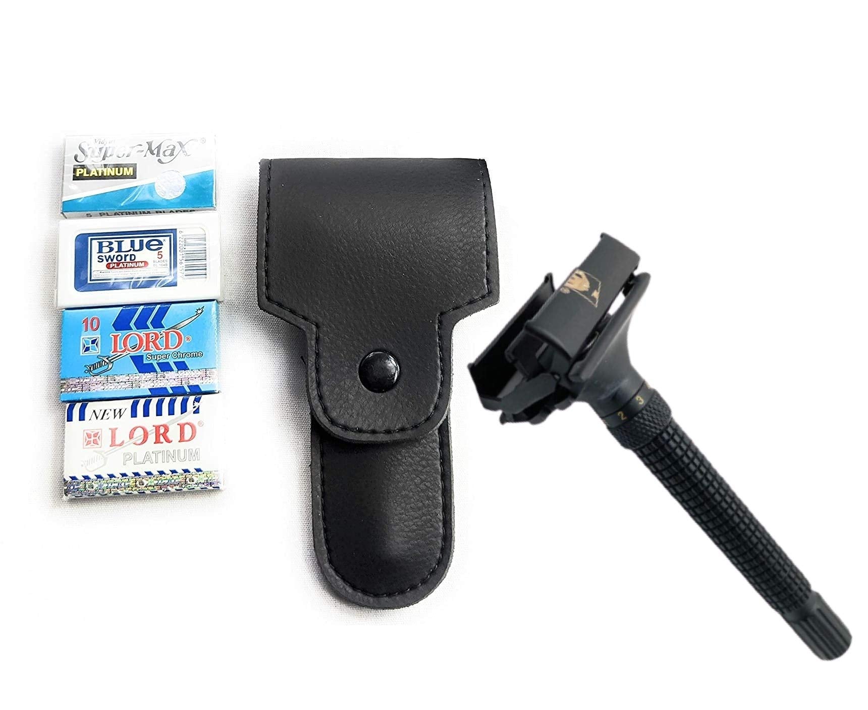 GBS Horn Double Edge Safety Razor Comes with 5 Pack Derby Blades