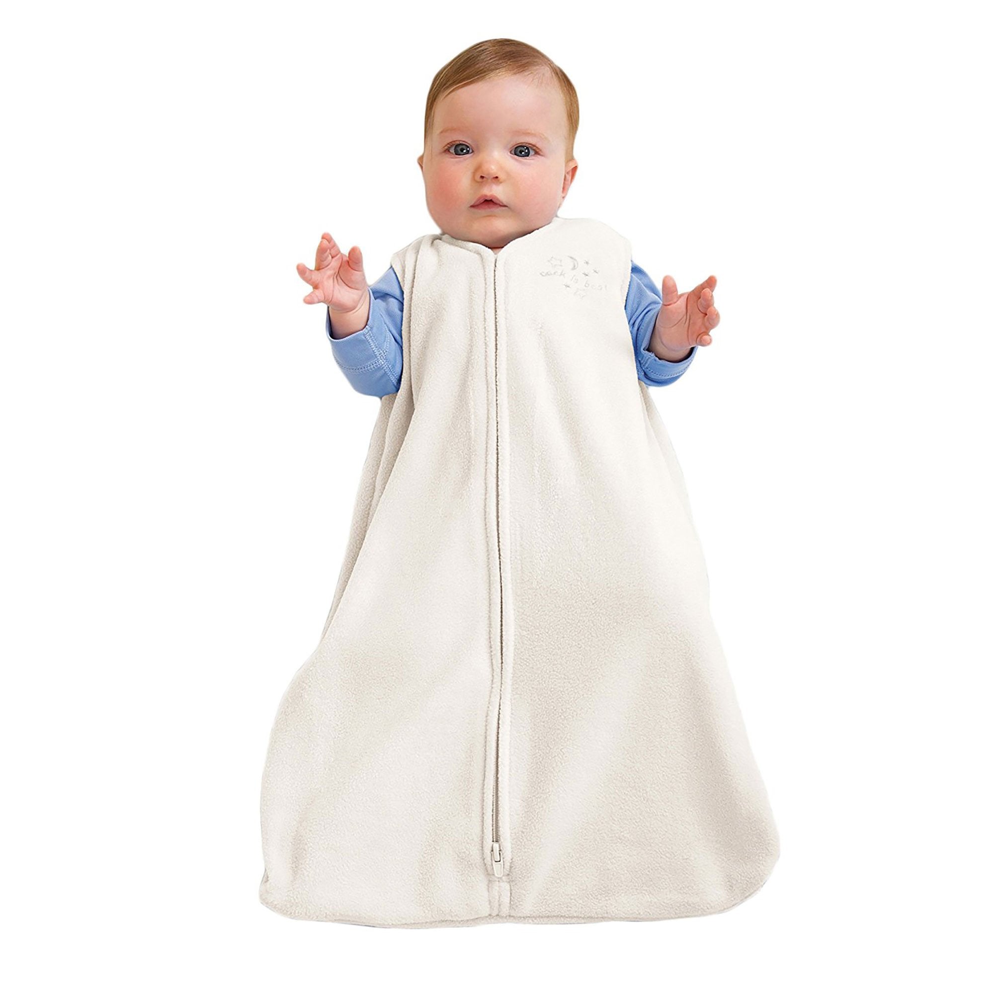 HALO Sleepsack Micro-Fleece Wearable Blanket, TOG 1.0, Cream, Large