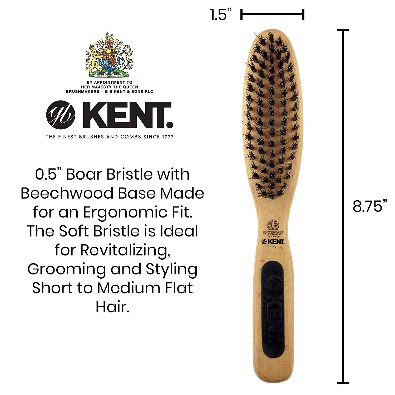 Kent PF05 Pure Bristle Radial Brush