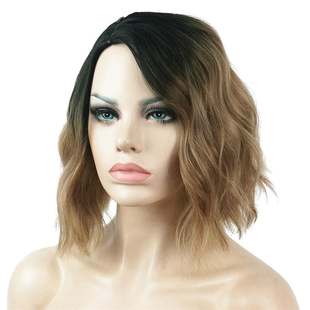 Aimole Short Wavy Heat Resistant Wig Bob Cuts Hairstyle...