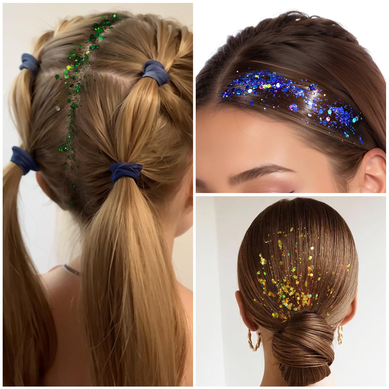 Teenitor Body Glitter Face Glitter Makeup Festival Glitter, 12 Colors Face and Body Glitter Gel, Hair Glitter Gel, Body Makeup