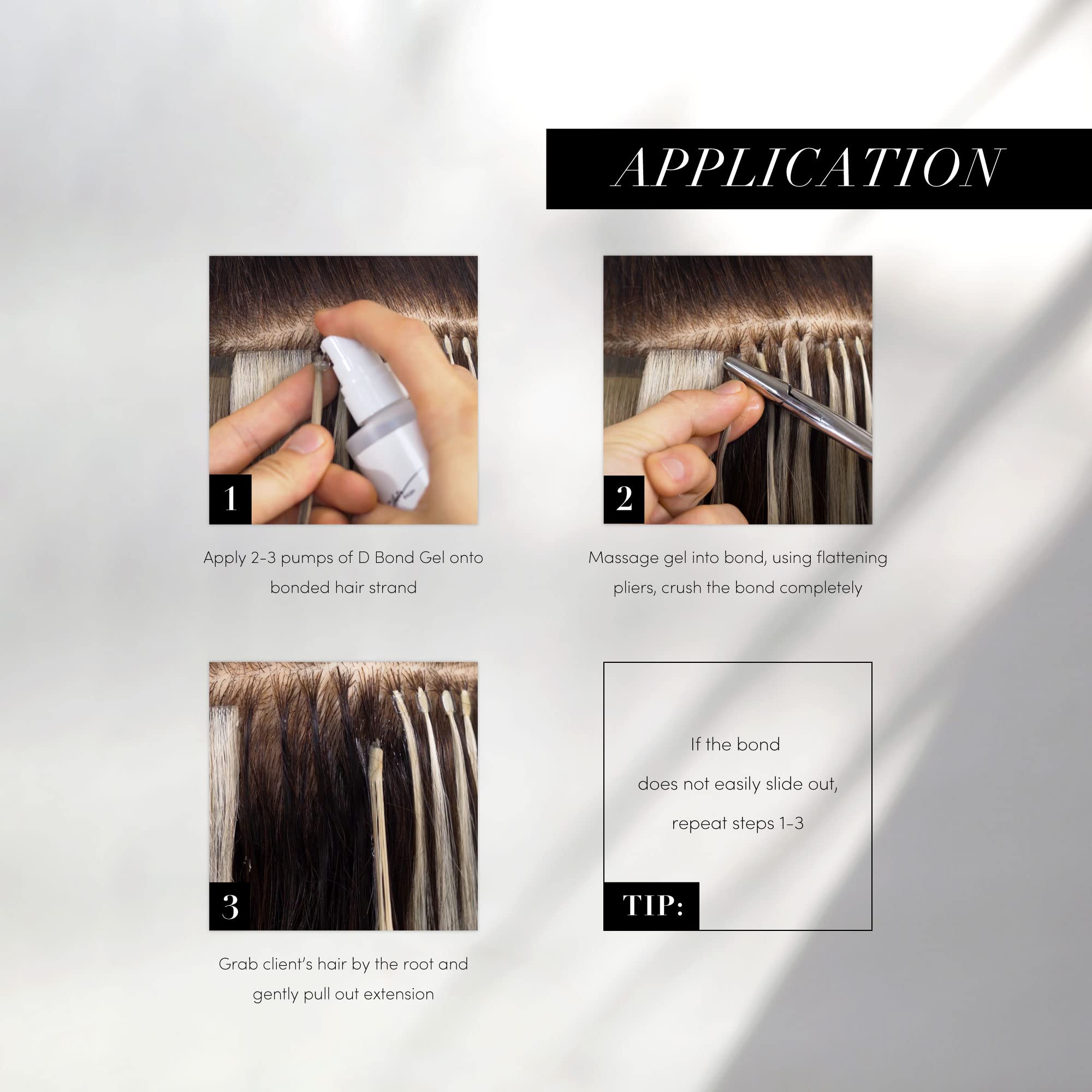 X10 Pro-Tools D Bond Gel Remover by The Hair Shop, Keratin Glue Fusion Pre Bonded U Tip, K Tip Adhesive Remover For Super Or Regular Keratip, For Keratin Glue, Tape-Ins and Shrinkies (4 oz Bottle)