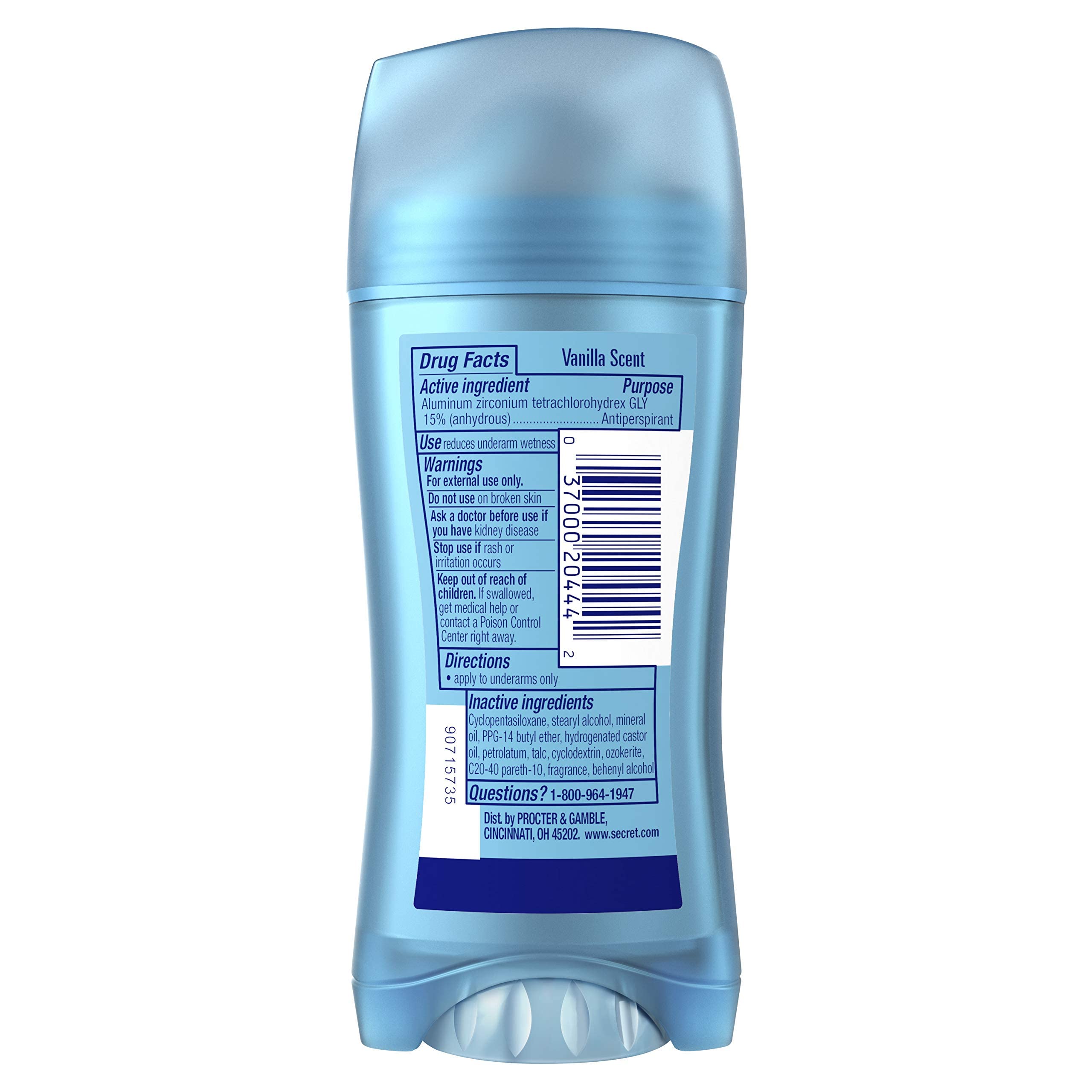 Secret Scent Expressions Invisible Solid, Va Va Vanilla, 2.6-Ounce (Pack of 4)