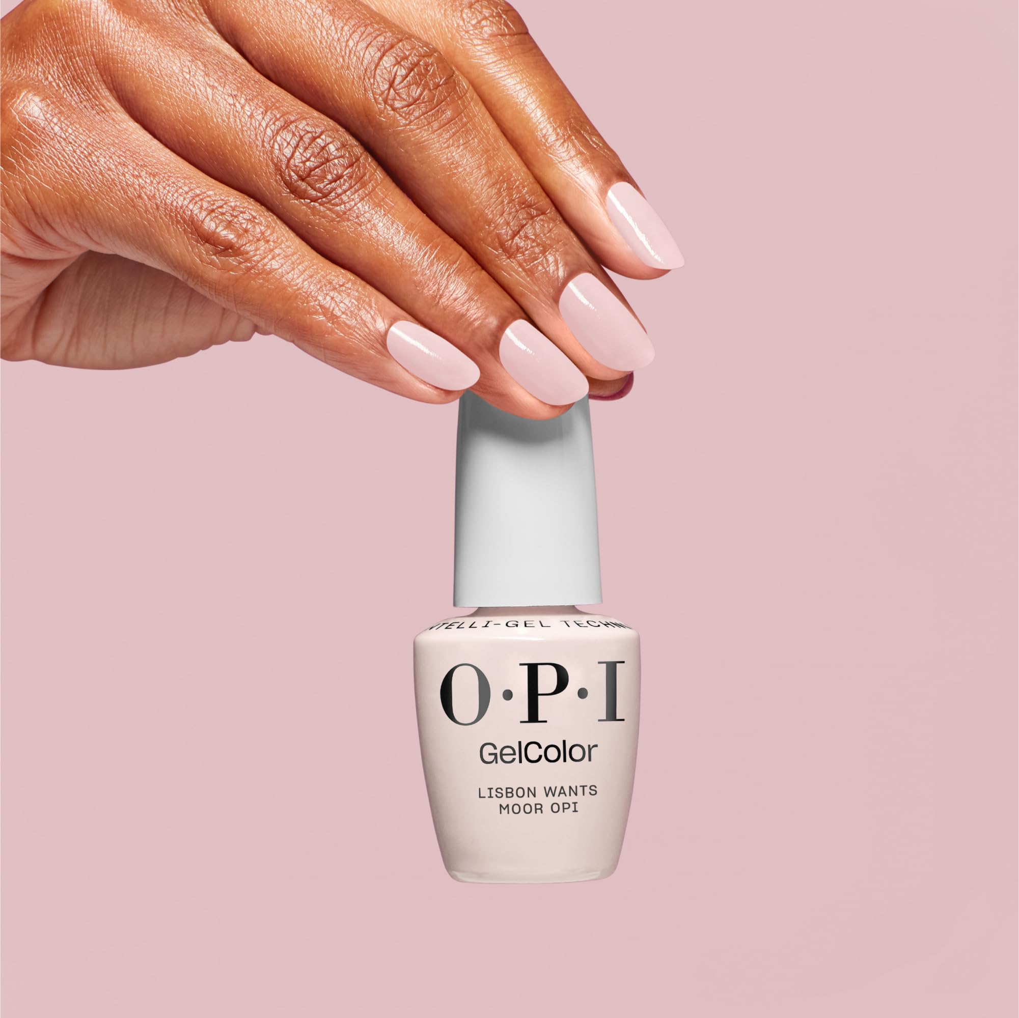 OPI GelColor Lisbon Wants Moor OPI | Opaque Soft Pink Crème UV Cure Gel Nail Polish | Vegan & HEMA Free, Long Lasting, High Shine