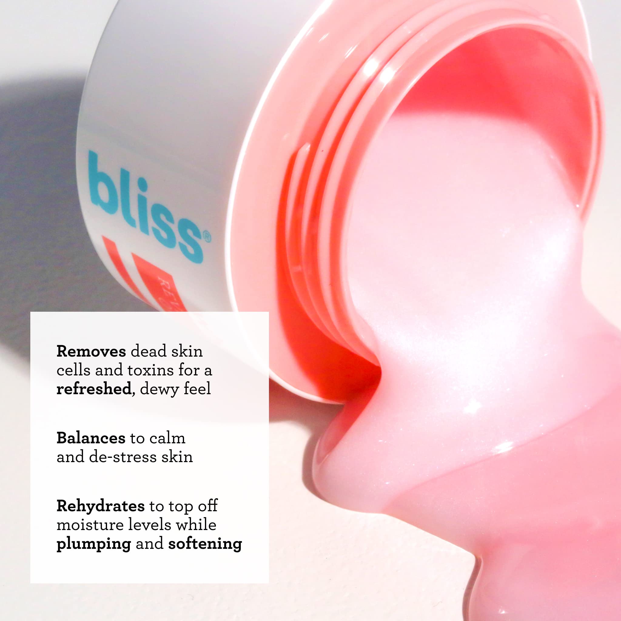 Bliss What A Melon Overnight Face Mask Reviving & De-Stressing Facial Mask Straight-From-The-Spa Paraben Free, Cruelty Free 1.7 Fl Oz