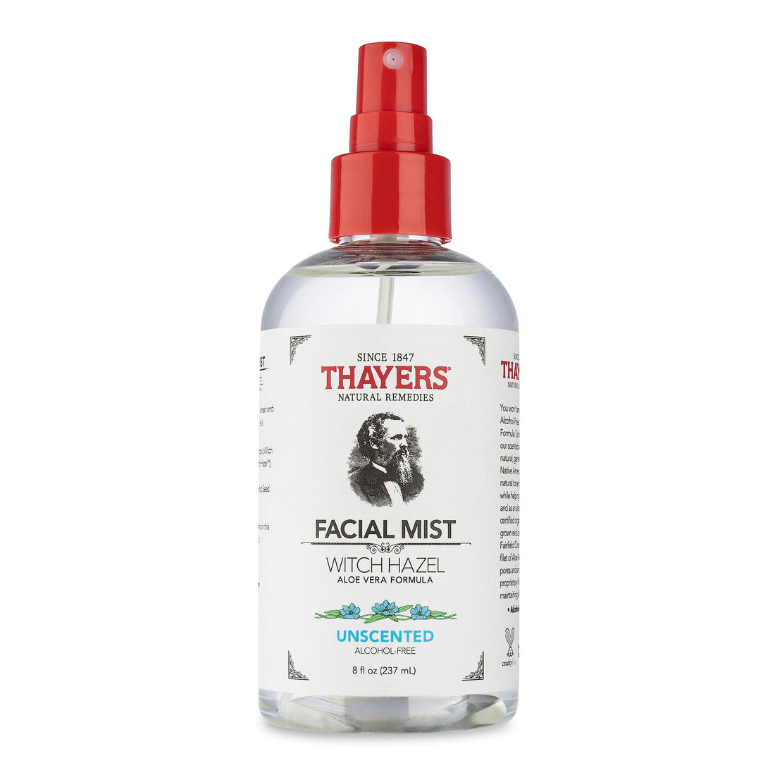 Thayers Facial Mist Witch Hazel Toner Alcohol-Free, Unscented 8 Oz